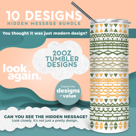 Hidden Message Png Tumbler 10 Designs Bundle
