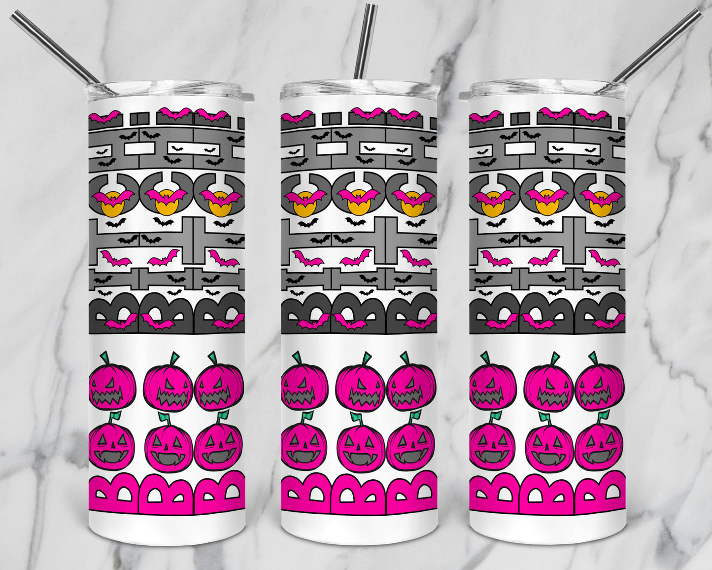 20 Designs Halloween Bundle Hidden Message Geometric 20 oz Tumbler | Hidden Message Halloween PNG Halloween SVG for Sublimation & Cricut