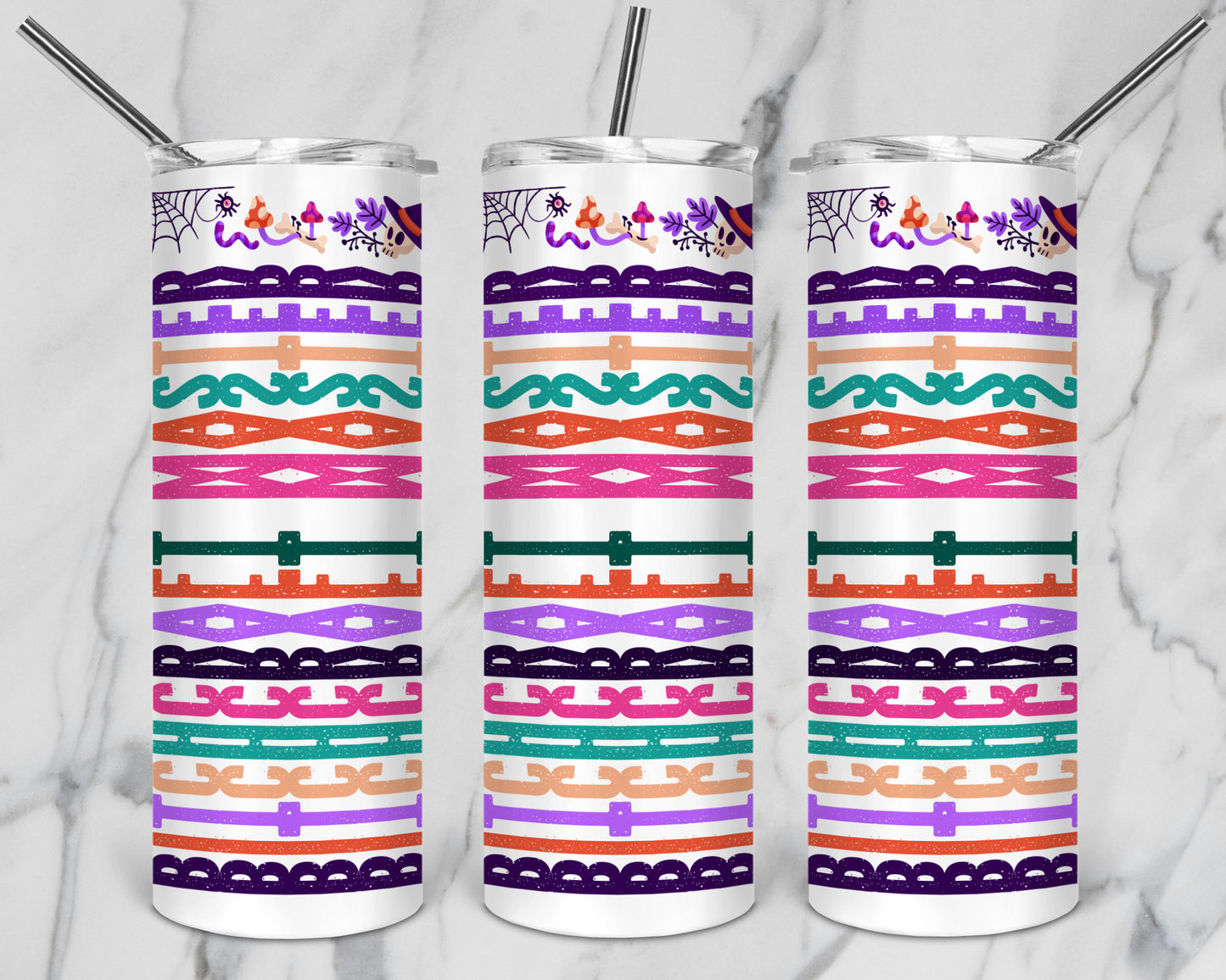20 Designs Halloween Bundle Hidden Message Geometric 20 oz Tumbler | Hidden Message Halloween PNG Halloween SVG for Sublimation & Cricut