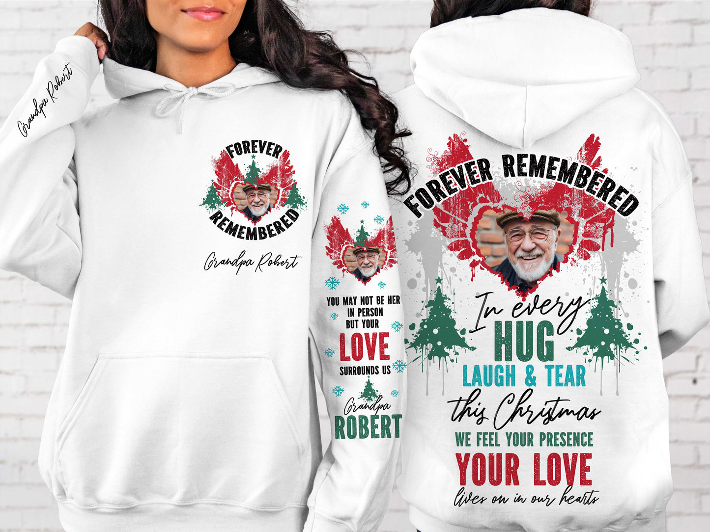 Christmas remembrance hoodie Png 10 Designs Front + Back + Sleeve Memorial Designs