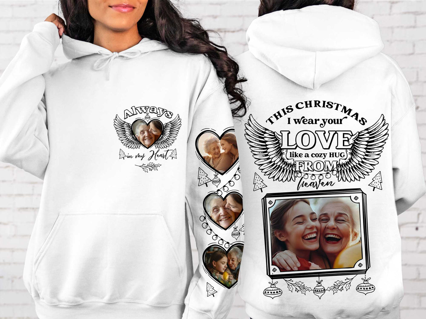 Christmas remembrance hoodie Png 10 Designs Front + Back + Sleeve Memorial Designs