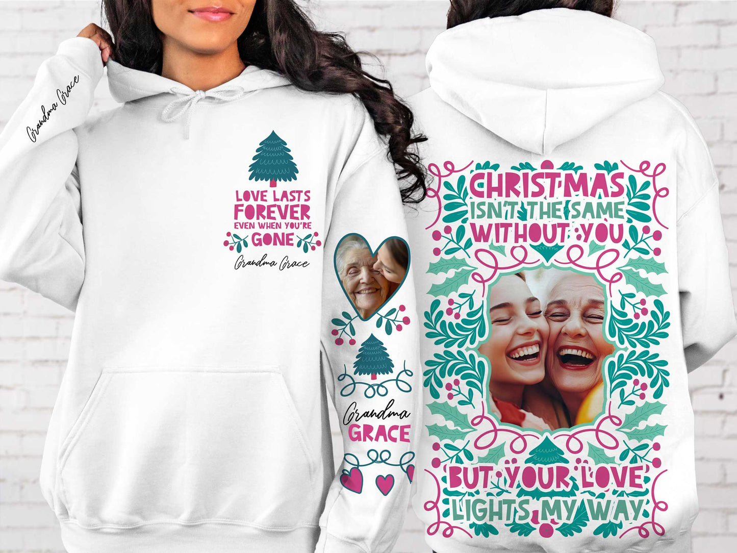 Christmas remembrance hoodie Png 10 Designs Front + Back + Sleeve Memorial Designs