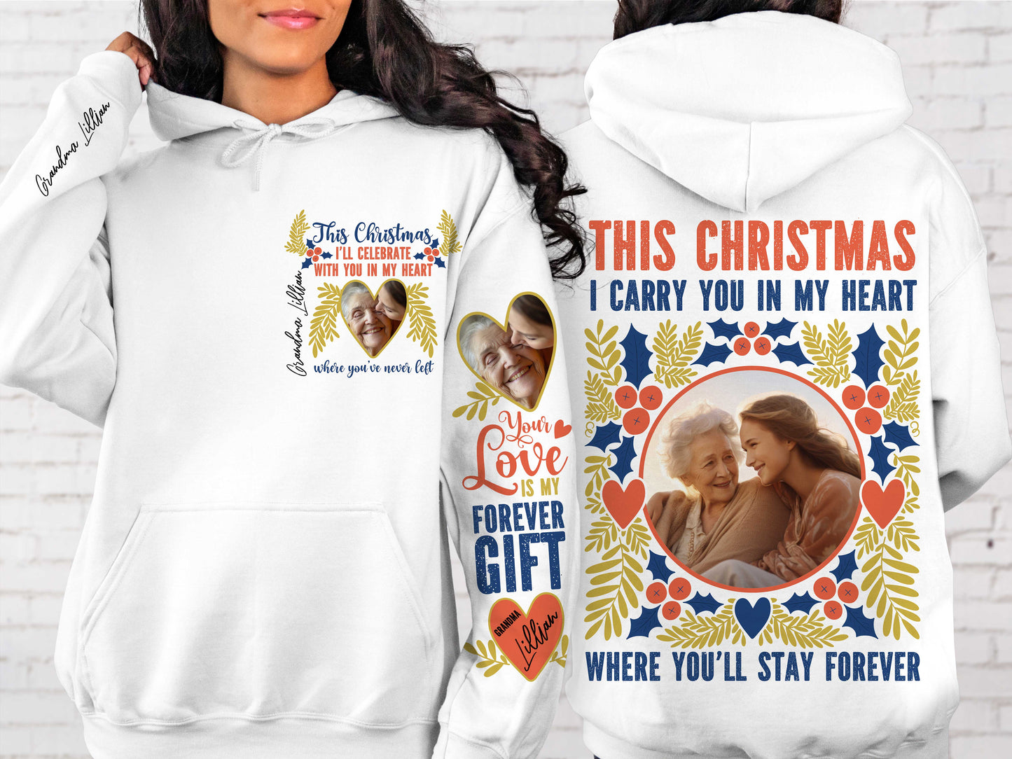 Christmas remembrance hoodie Png 10 Designs Front + Back + Sleeve Memorial Designs