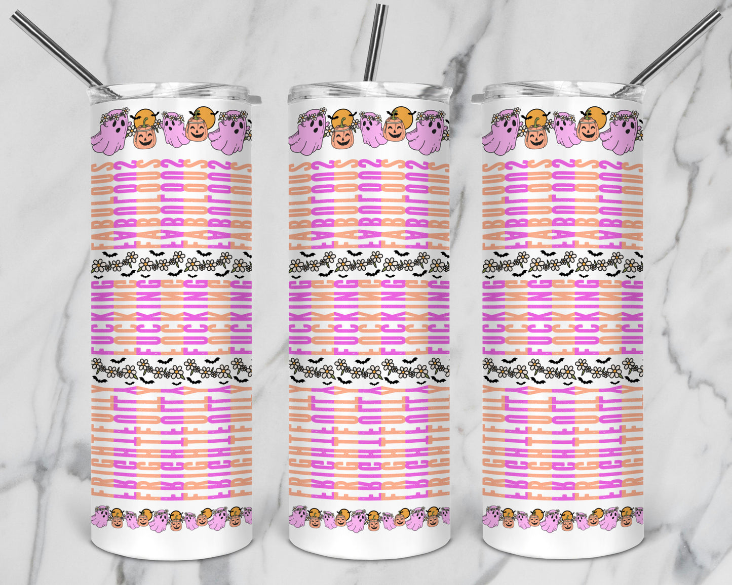 20 Designs Halloween Bundle Hidden Message Geometric 20 oz Tumbler | Hidden Message Halloween PNG Halloween SVG for Sublimation & Cricut