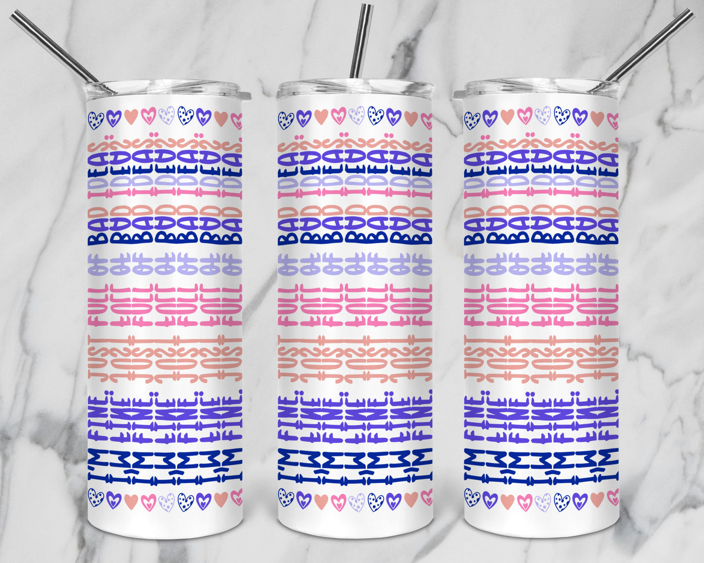 20 Designs Bundle Hidden Message Geometric 20 oz Tumbler | Hidden Message PNG SVG for Sublimation & Cricut