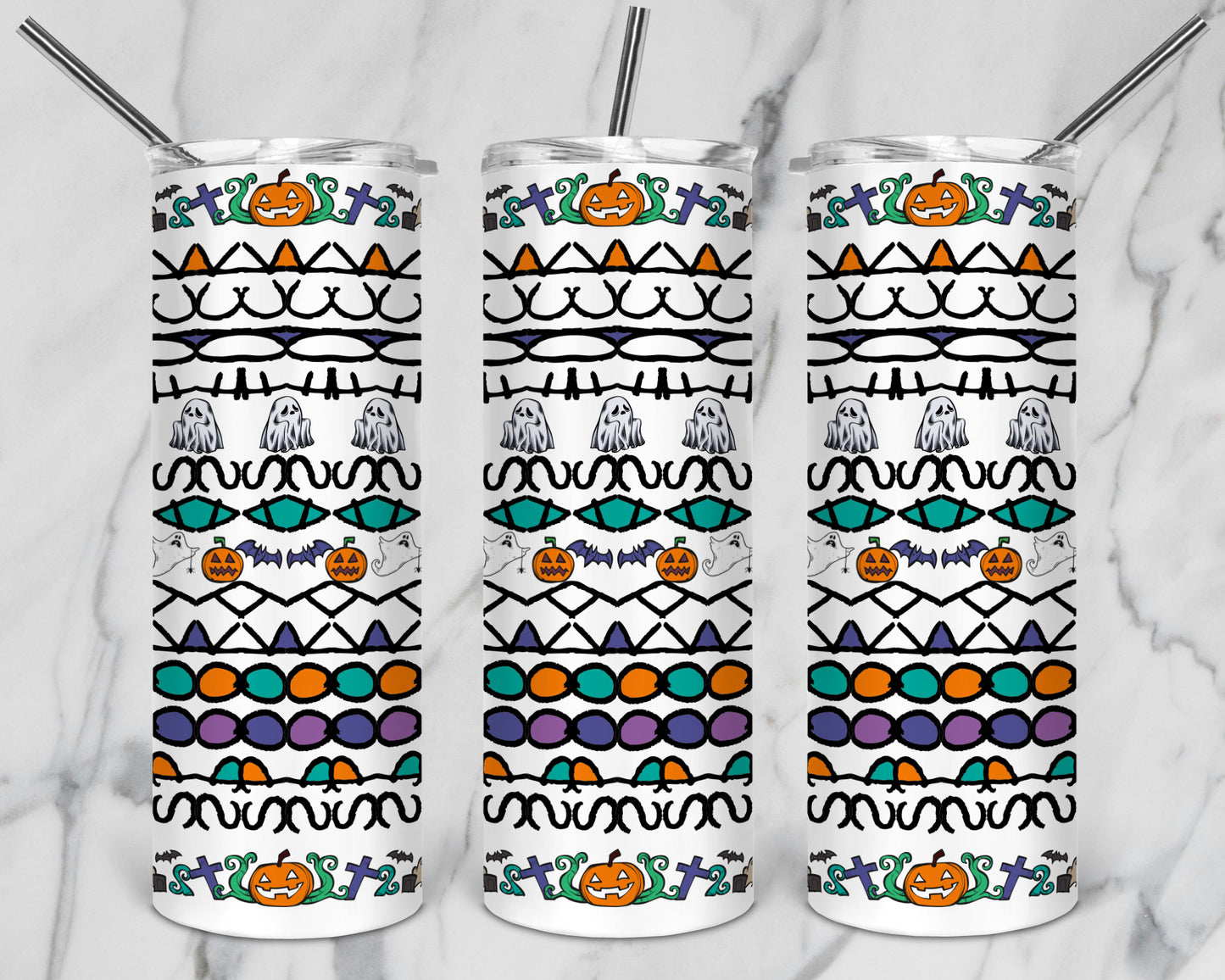 20 Designs Halloween Bundle Hidden Message Geometric 20 oz Tumbler | Hidden Message Halloween PNG Halloween SVG for Sublimation & Cricut