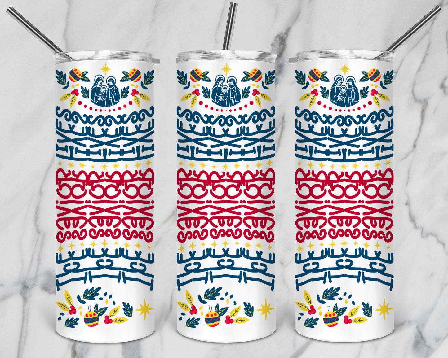 20 Designs Religious Christmas Bundle Hidden Message Geometric 20 oz Tumbler | Hidden Message Christmas PNG Christmas SVG for Sublimation & Cricut