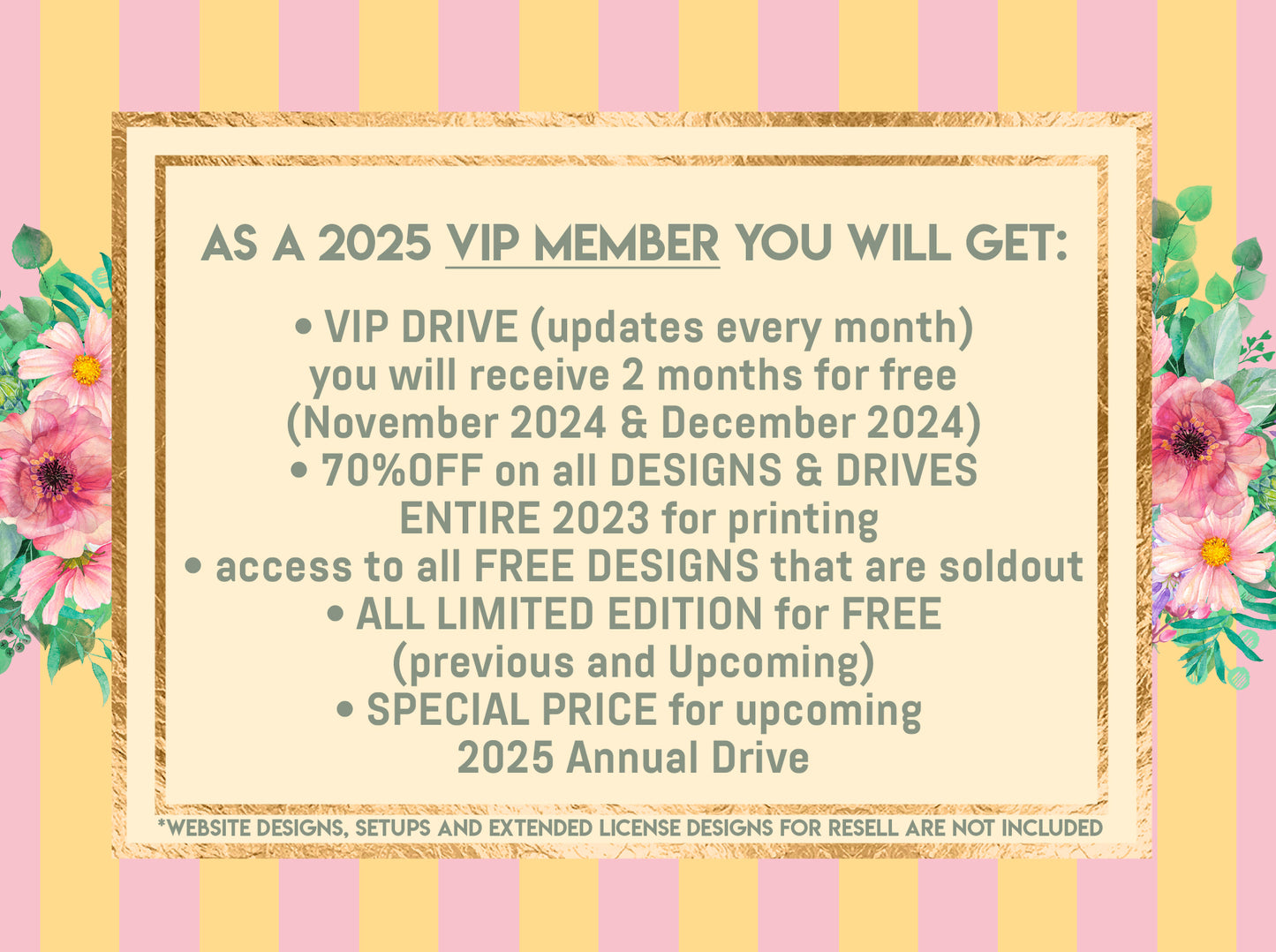 2025 VIP Membership Png Designs PRESALE PRICE