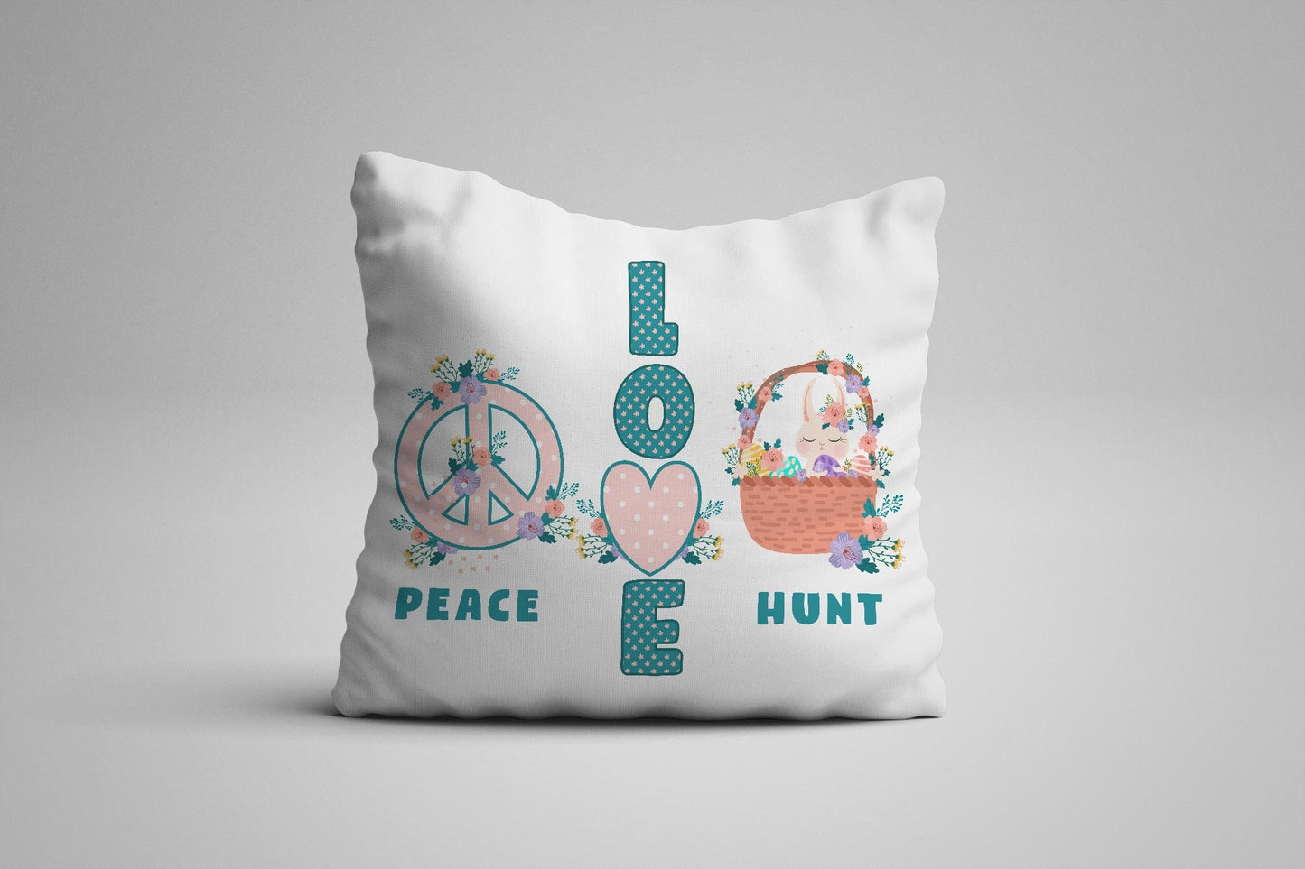 Easter Bunny Sublimation Design for Sublimation Printing - PEACE LOVE Easter HUNT - Easter Sublimation template design Easter Sublimation