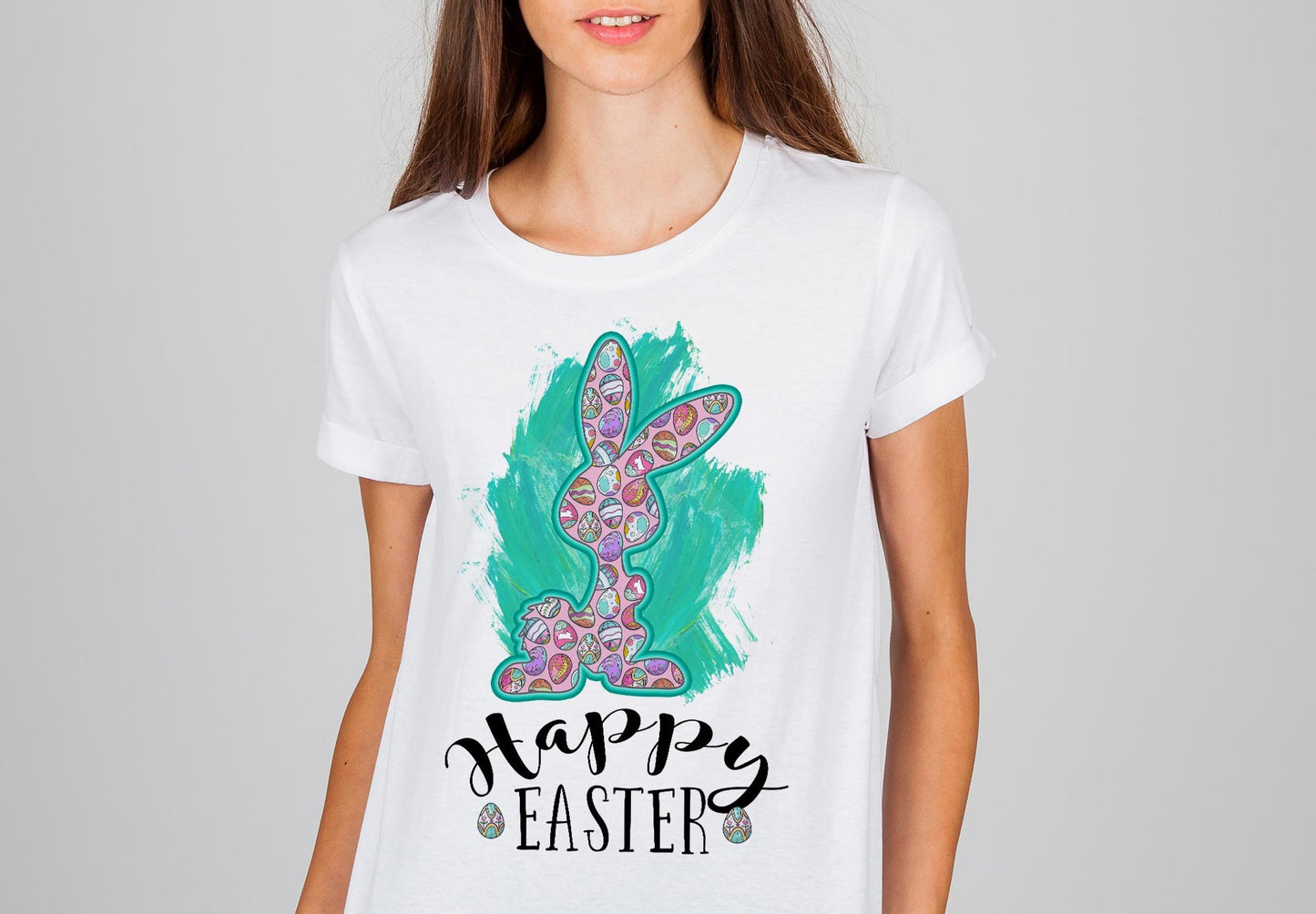 EASTER Bunny Sublimation Design for Sublimation Printing - EASTER EGGS Bunny - Easter Sublimation template design Easter Sublimation