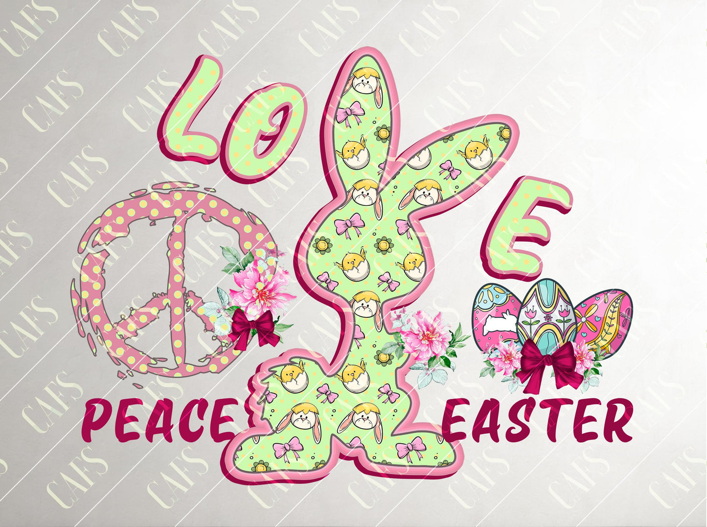 5 Easter Sublimation Design Bundle Png- PEACE LOVE BUNNY Easter - Easter Sublimation Template Png Easter Sublimation Bunny Design Sublimation