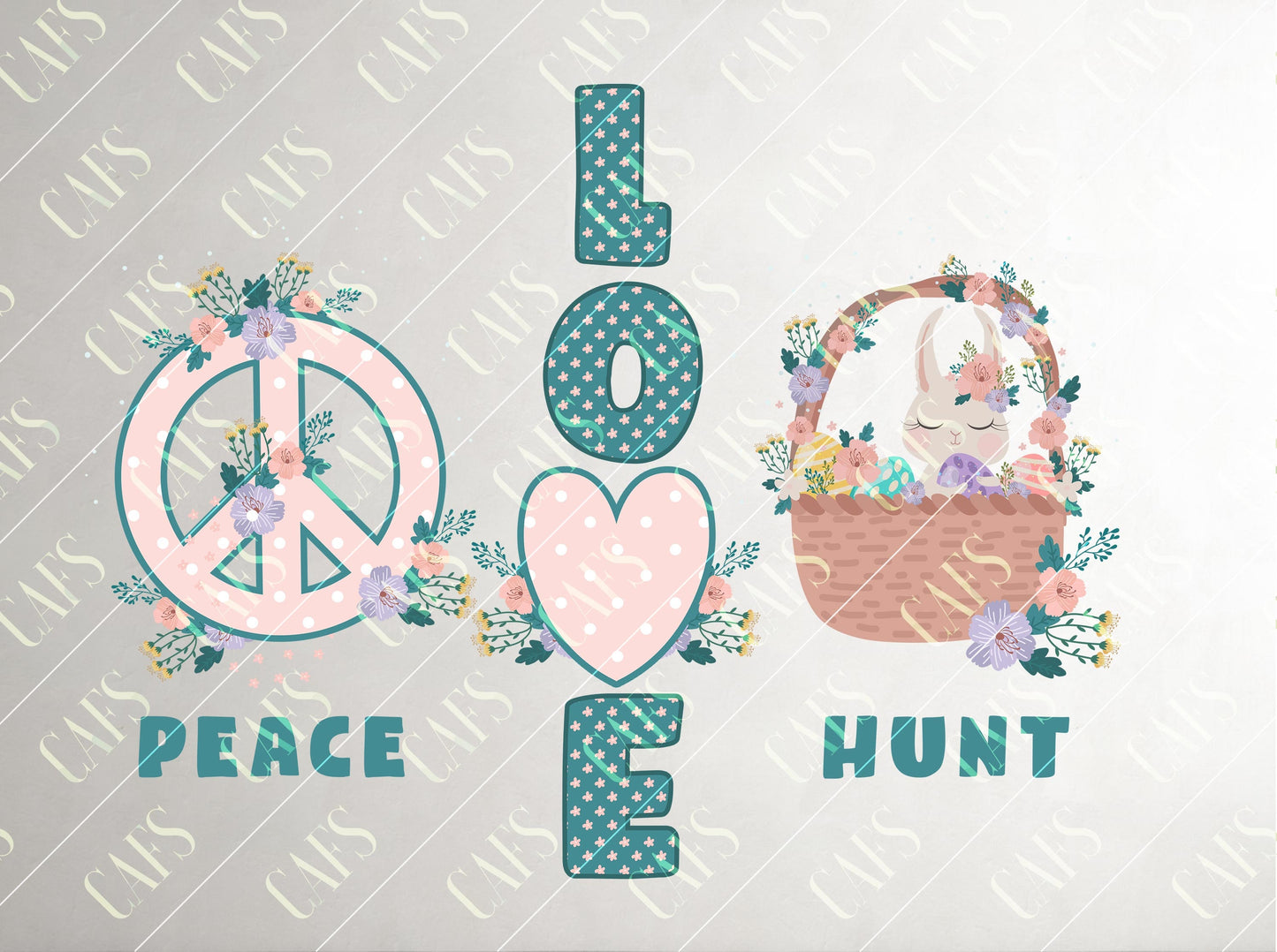 5 Easter Sublimation Design Bundle Png- PEACE LOVE BUNNY Easter - Easter Sublimation Template Png Easter Sublimation Bunny Design Sublimation