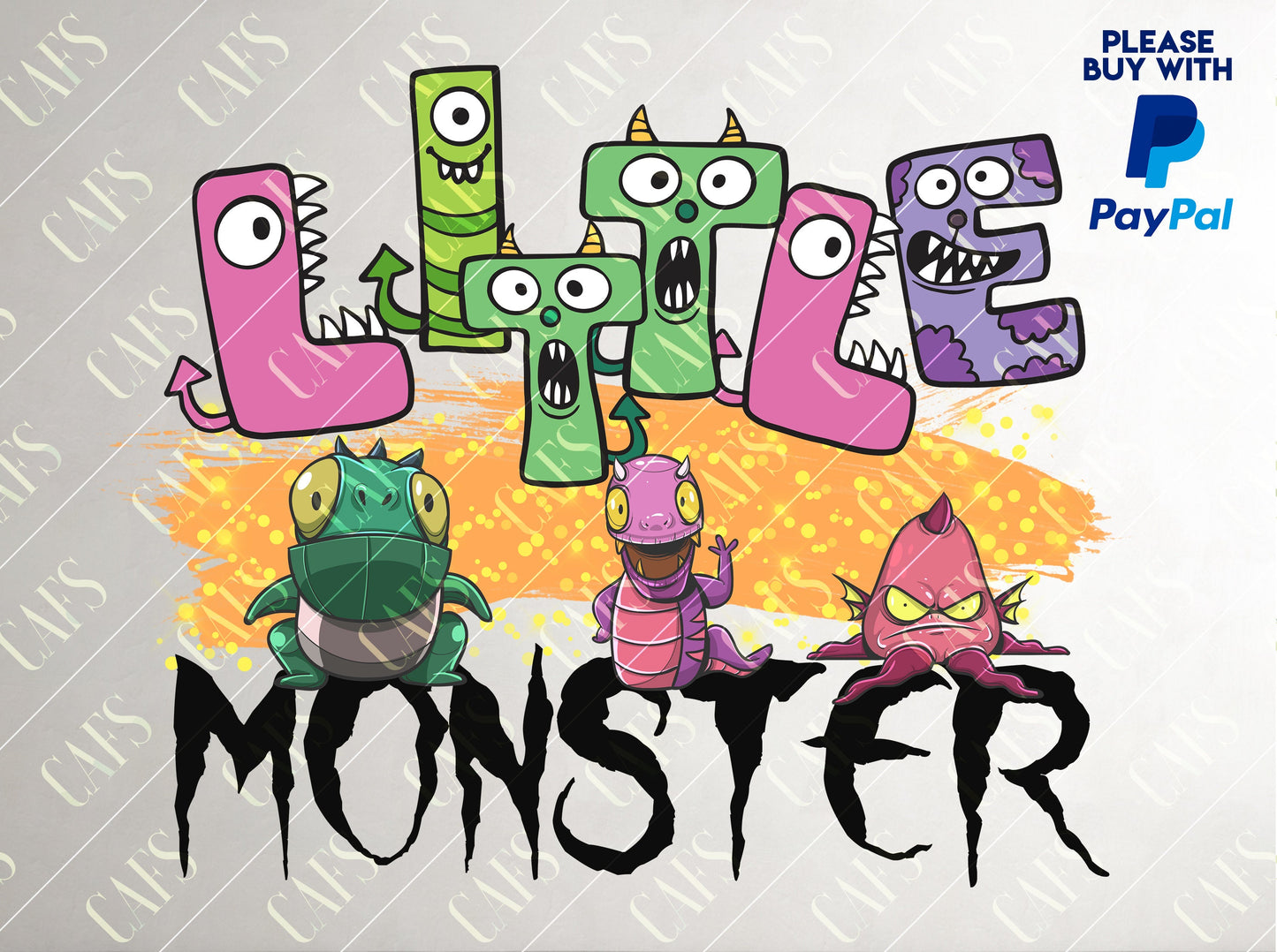 Little Monster Toddler Sublimation Design