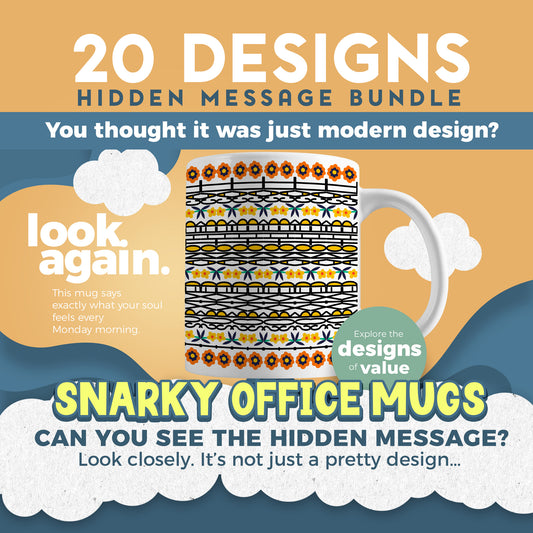 20 Designs Bundle Hidden Message Geometric Mug Design | Hidden Message PNG SVG for Sublimation & Cricut