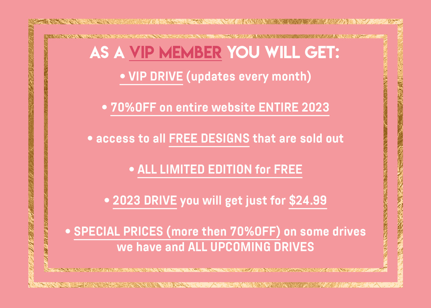 VIP Membership Png Designs