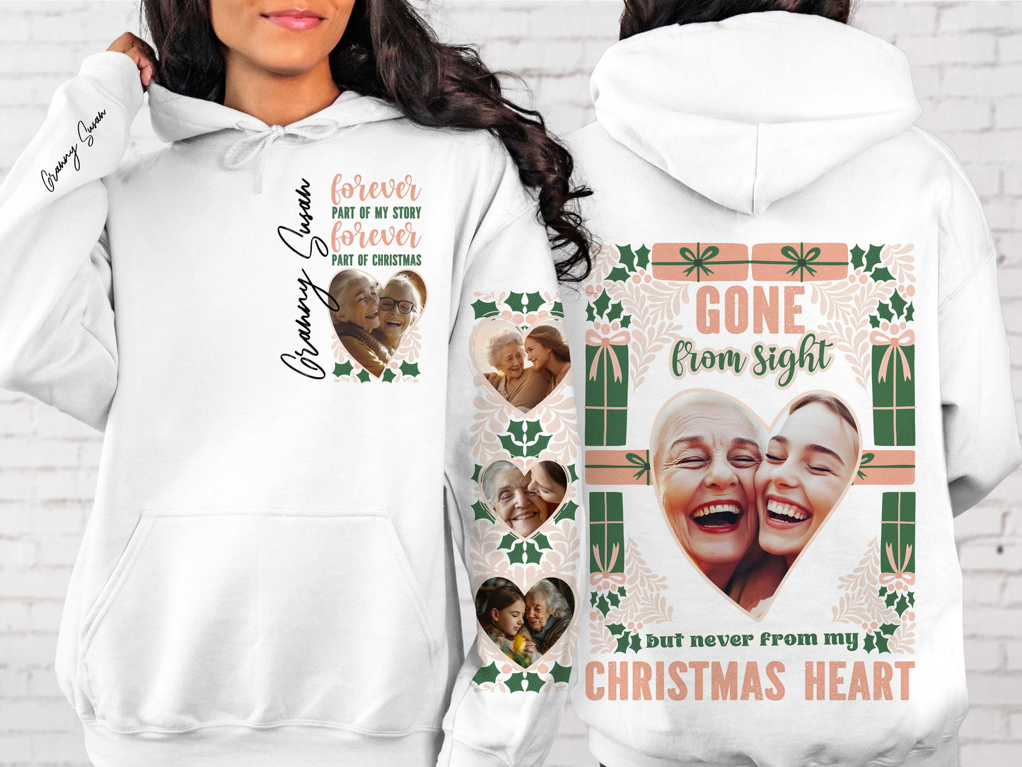 Christmas remembrance hoodie Png 10 Designs Front + Back + Sleeve Memorial Designs