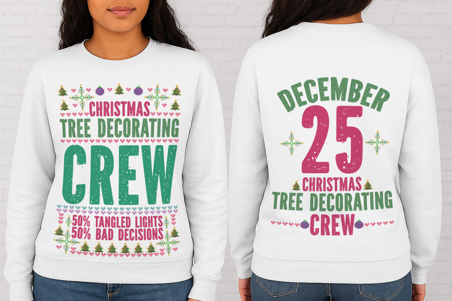 10 Designs Bundle The ultimate Christmas Crew collection Digital Designs Funny Christmas Crew Shirt Designs PNG and SVG | 10 Front & Back Holiday Sublimation PNGs | Family, Sarcastic & Festive Quotes