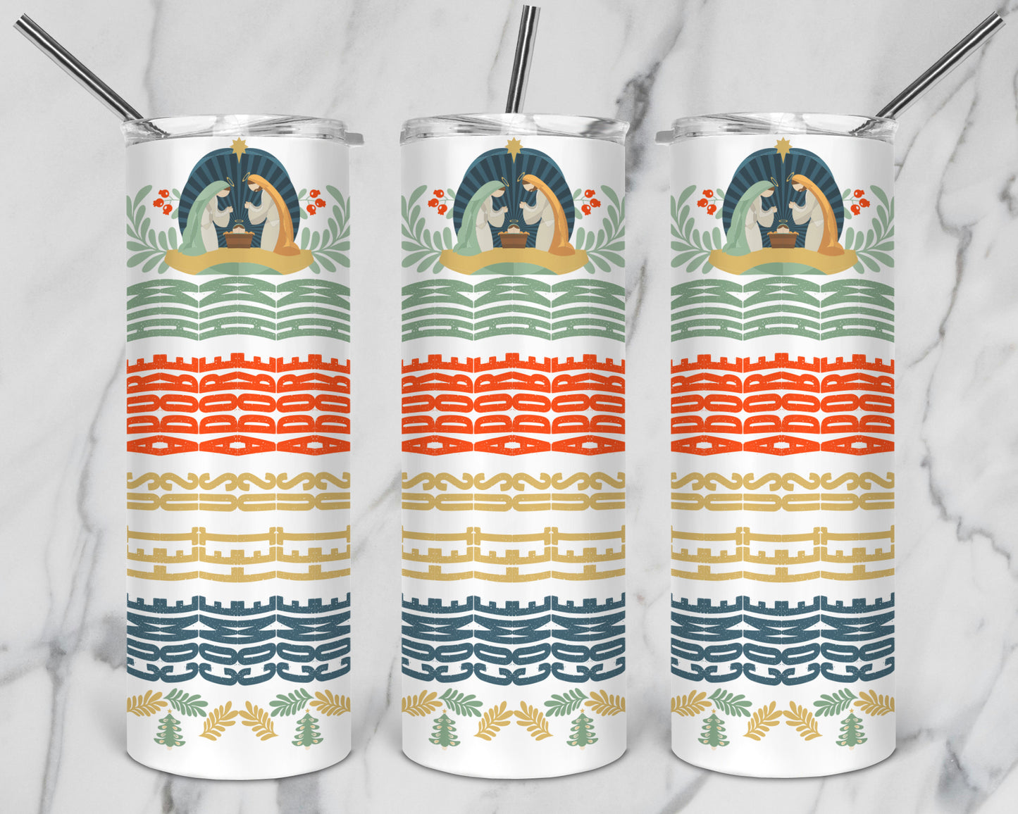 10 Designs Religious Christmas Bundle Hidden Message Geometric 20 oz Tumbler | Hidden Message Christmas PNG Christmas SVG for Sublimation & Cricut