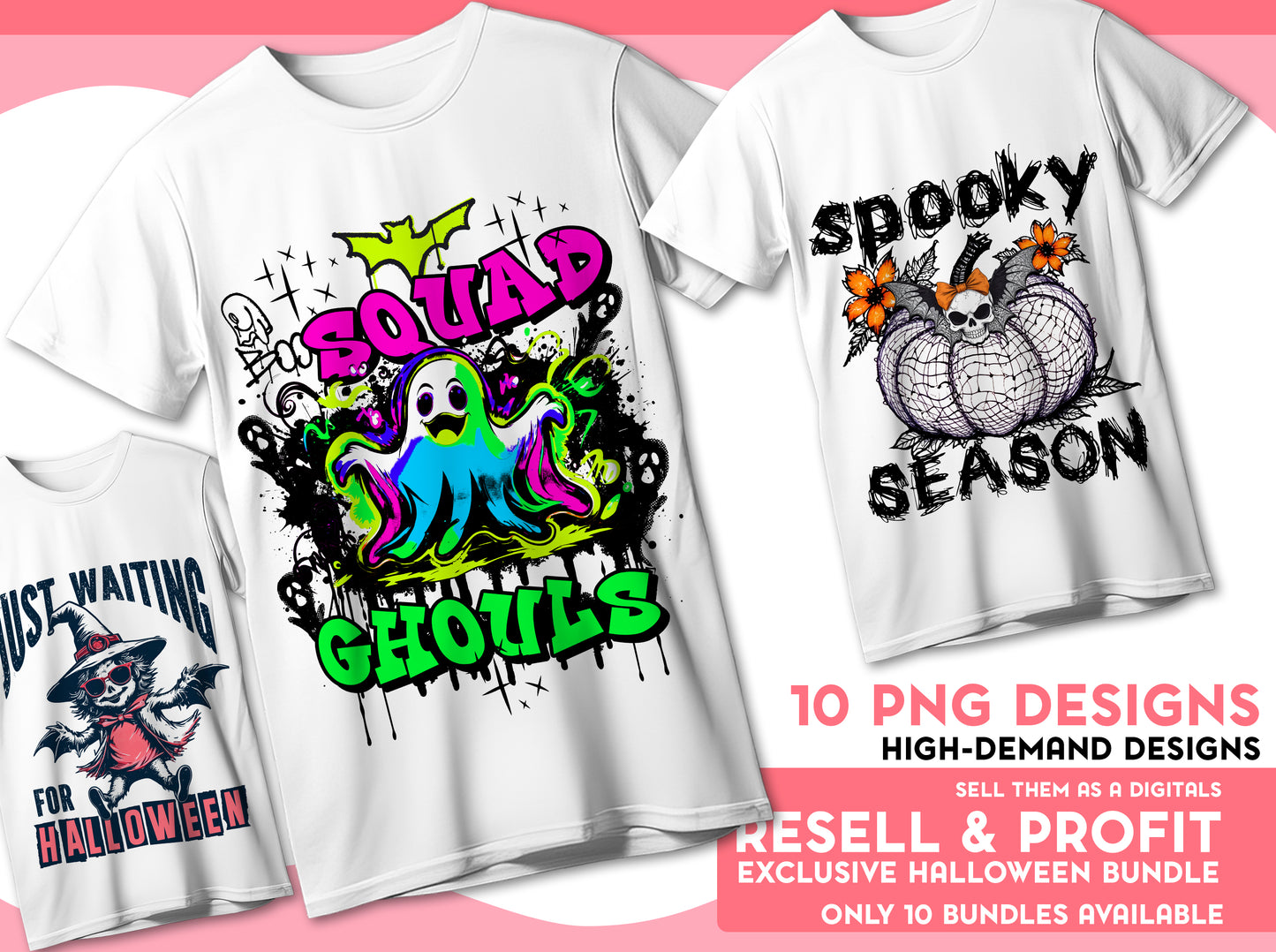 Halloween Exclusive Bundle Digital Designs with full commercial License you can resell as a Digital Files