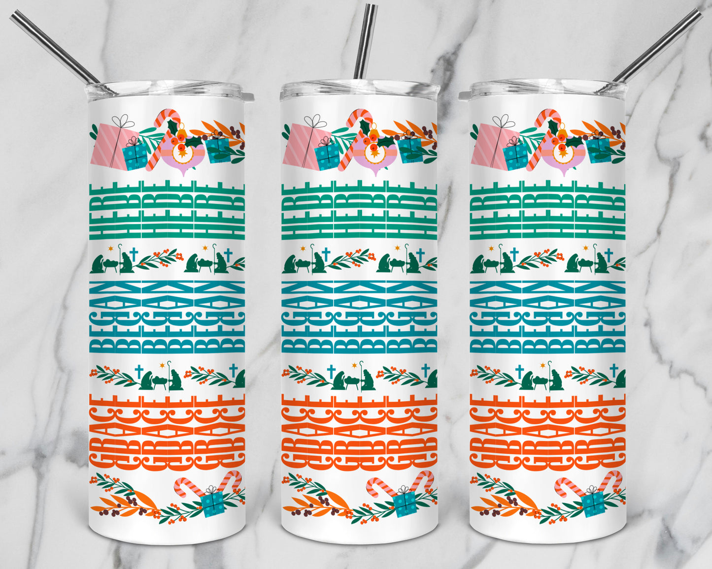 10 Designs Religious Christmas Bundle Hidden Message Geometric 20 oz Tumbler | Hidden Message Christmas PNG Christmas SVG for Sublimation & Cricut