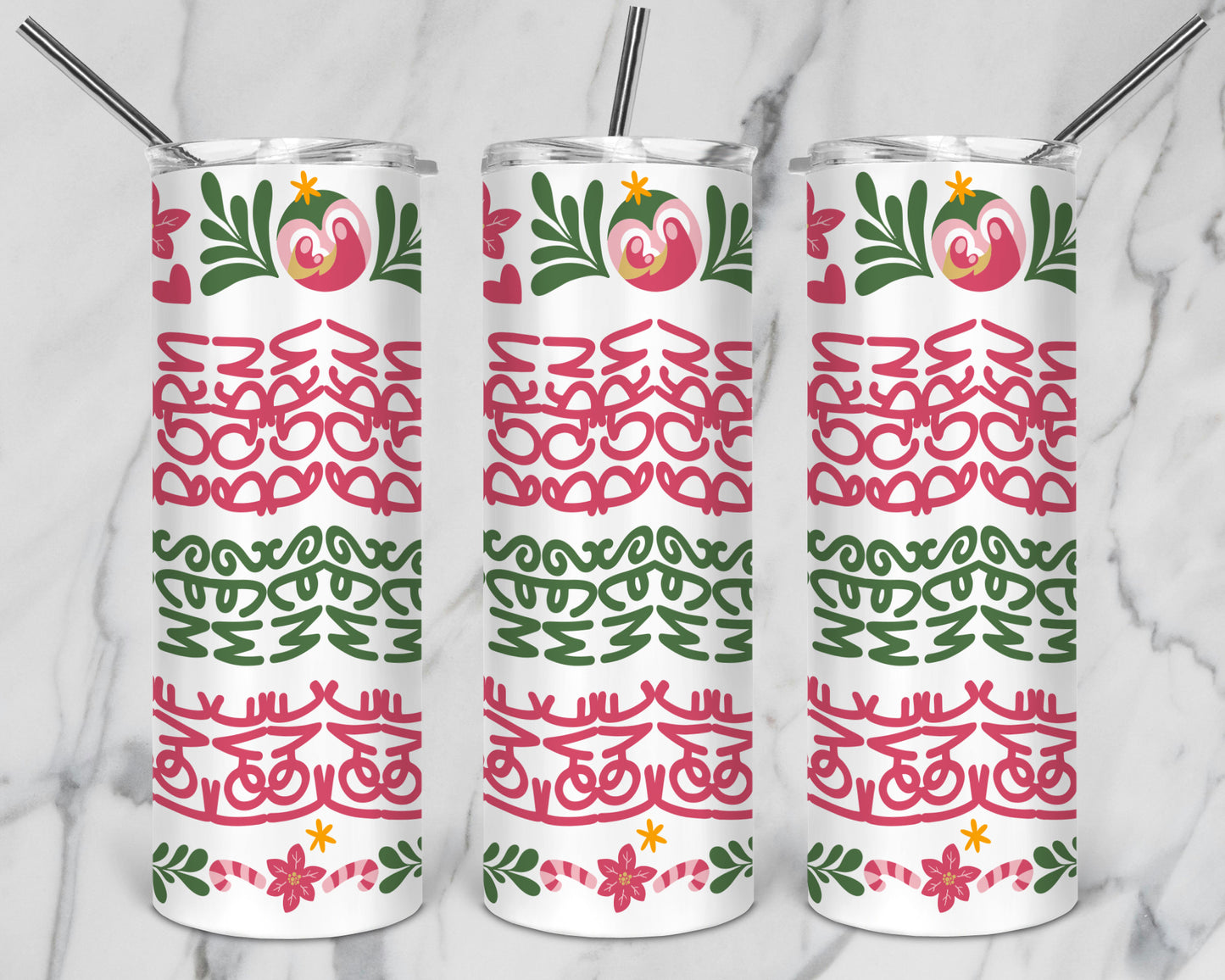 10 Designs Religious Christmas Bundle Hidden Message Geometric 20 oz Tumbler | Hidden Message Christmas PNG Christmas SVG for Sublimation & Cricut