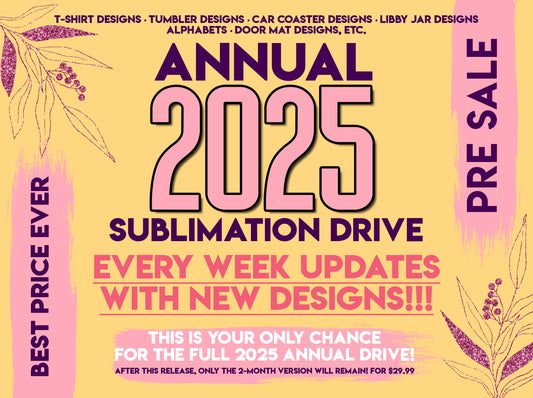 2025 Annual Dive. LAST CHANCE to get entire year! New Designs Every Week Entire Year