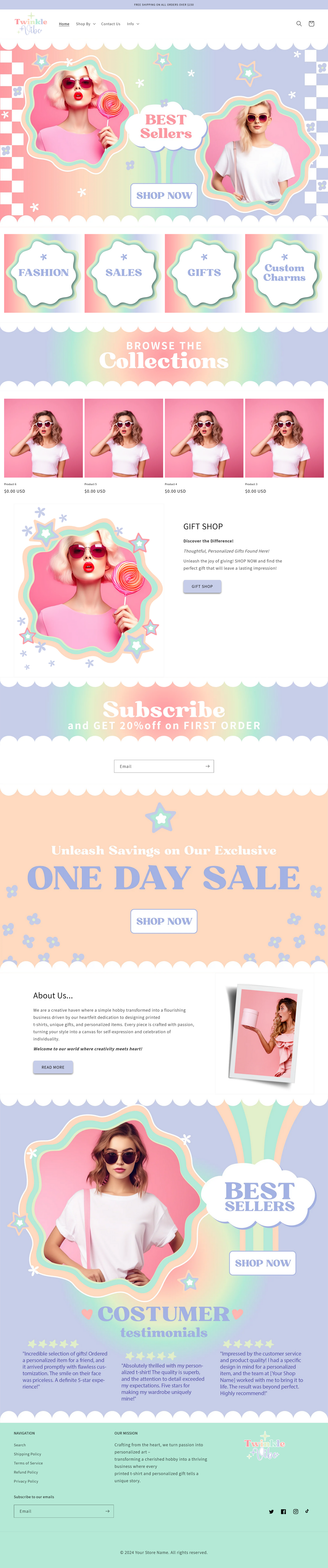 Shopify Store Design + Setup Pastel Love Store