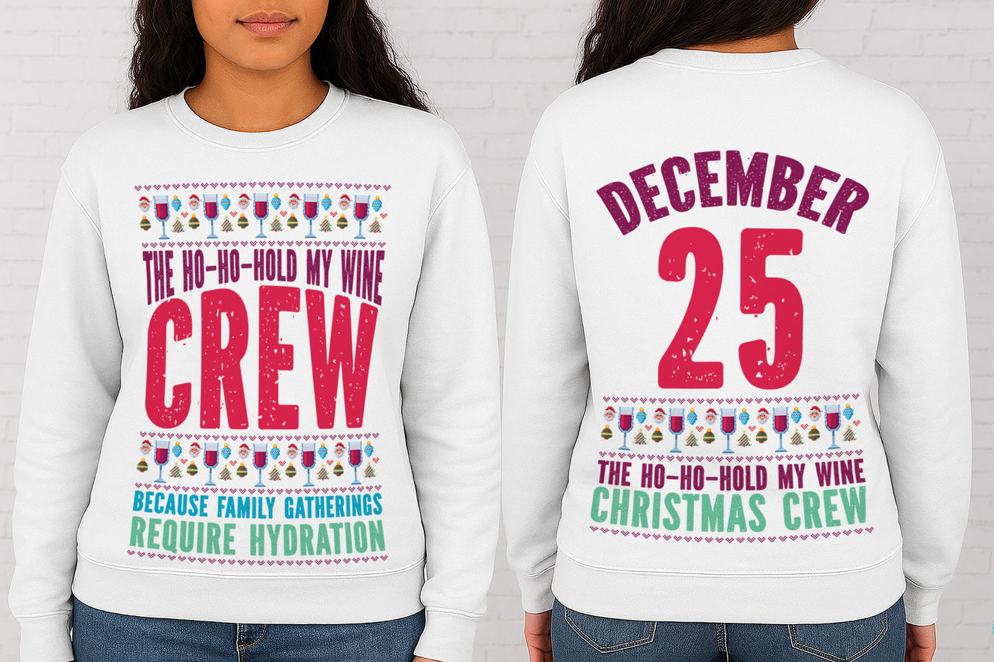 10 Designs Bundle The ultimate Christmas Crew collection Digital Designs Funny Christmas Crew Shirt Designs PNG and SVG | 10 Front & Back Holiday Sublimation PNGs | Family, Sarcastic & Festive Quotes