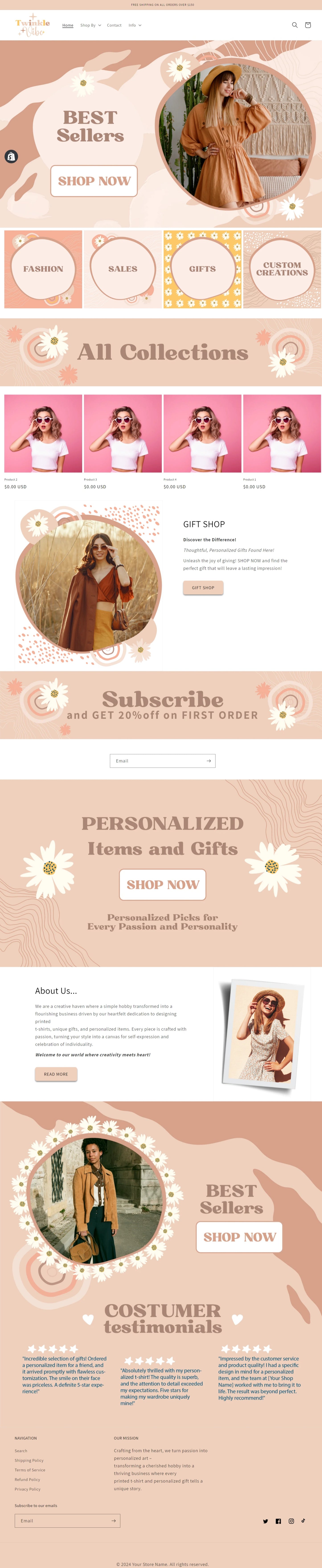 Shopify Store Design + Setup Daisy Boho Store