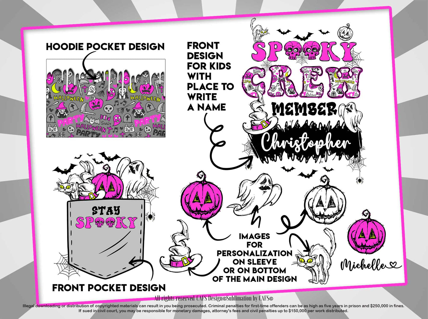 Halloween Png Designs with Sleeve Designs and Pocket Designs for Hoodies This Mama loves her Crew png