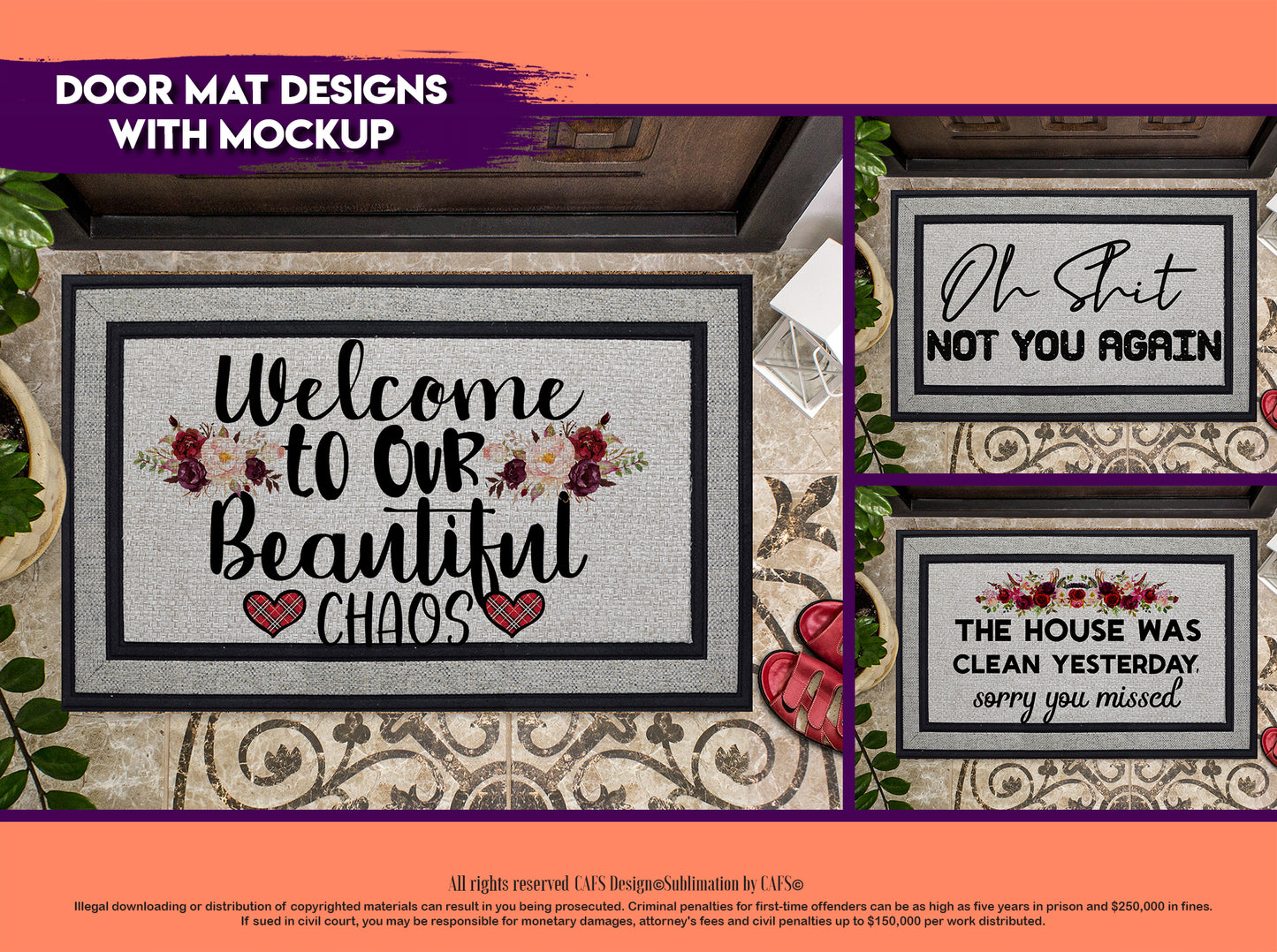 Door mat Sublimation Designs png