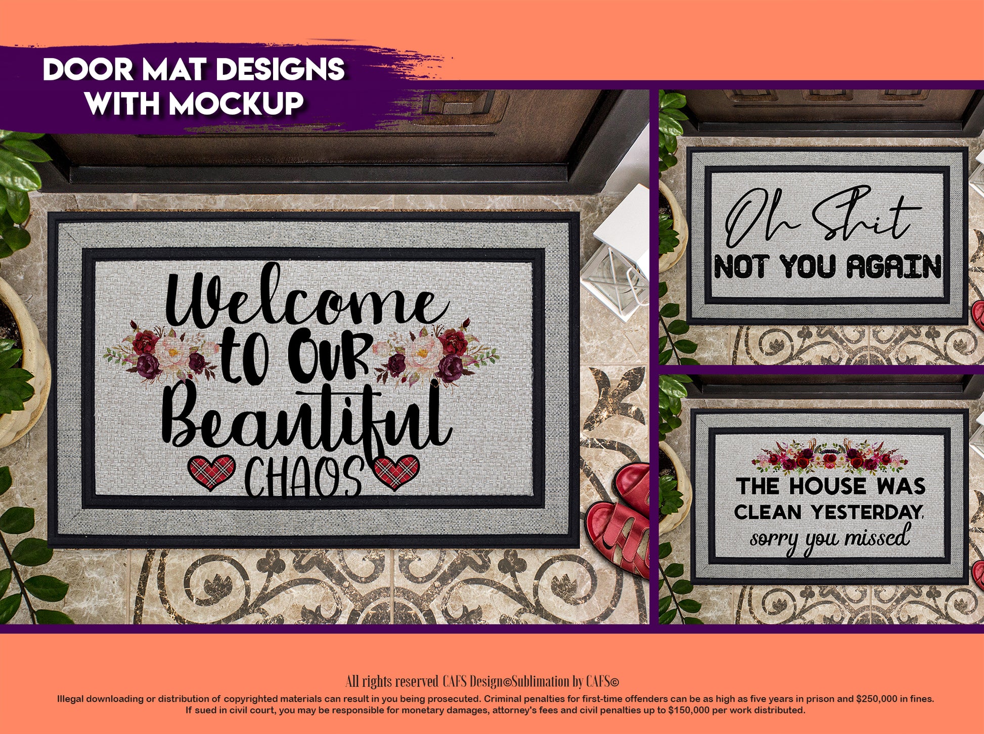 Door mat Sublimation Designs png