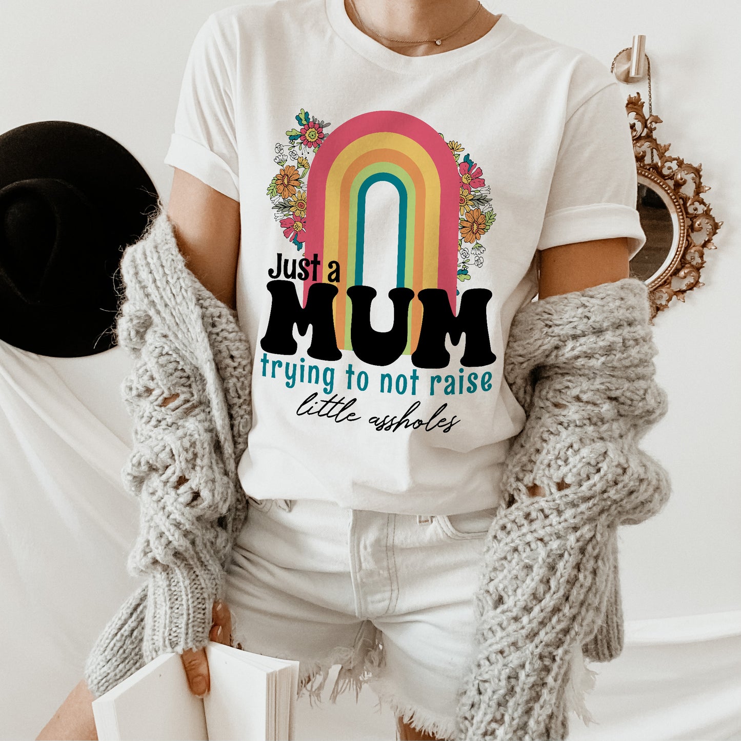 Mom Png Just a Mom trying to not raise little a**holes Sublimation Design Retro Mom Design Dtg Design Dtf Design MUM png Sublimation Design