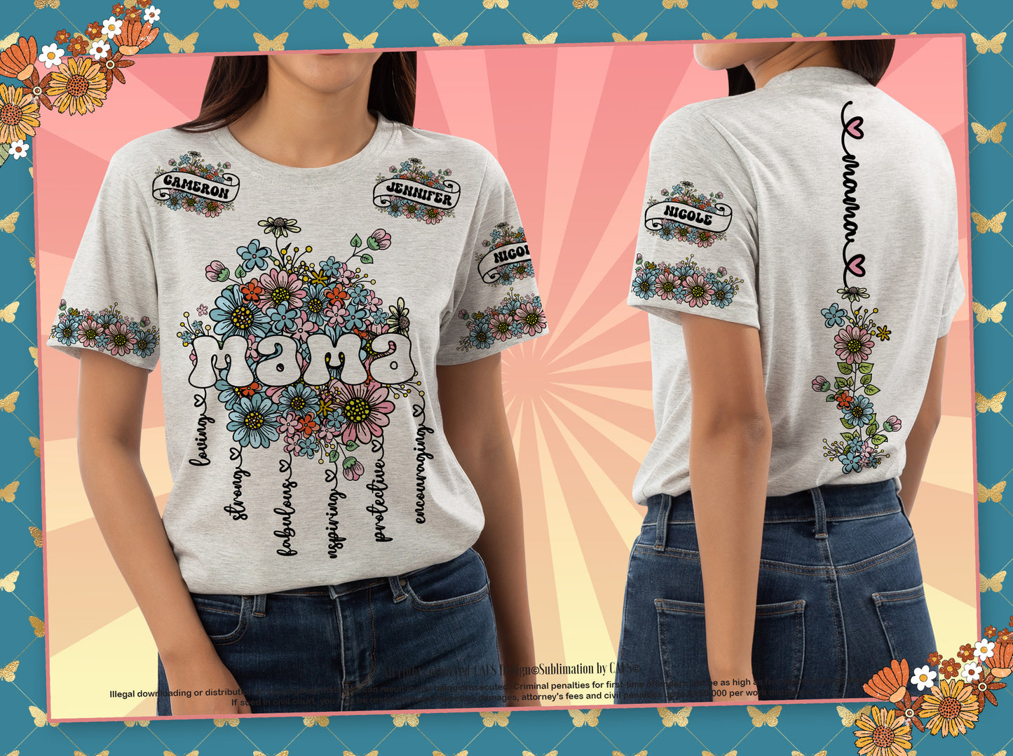 Mother's Day Exclusive Limited Edition Png Sublimation Digital Designs Dtg and Dtf Designs