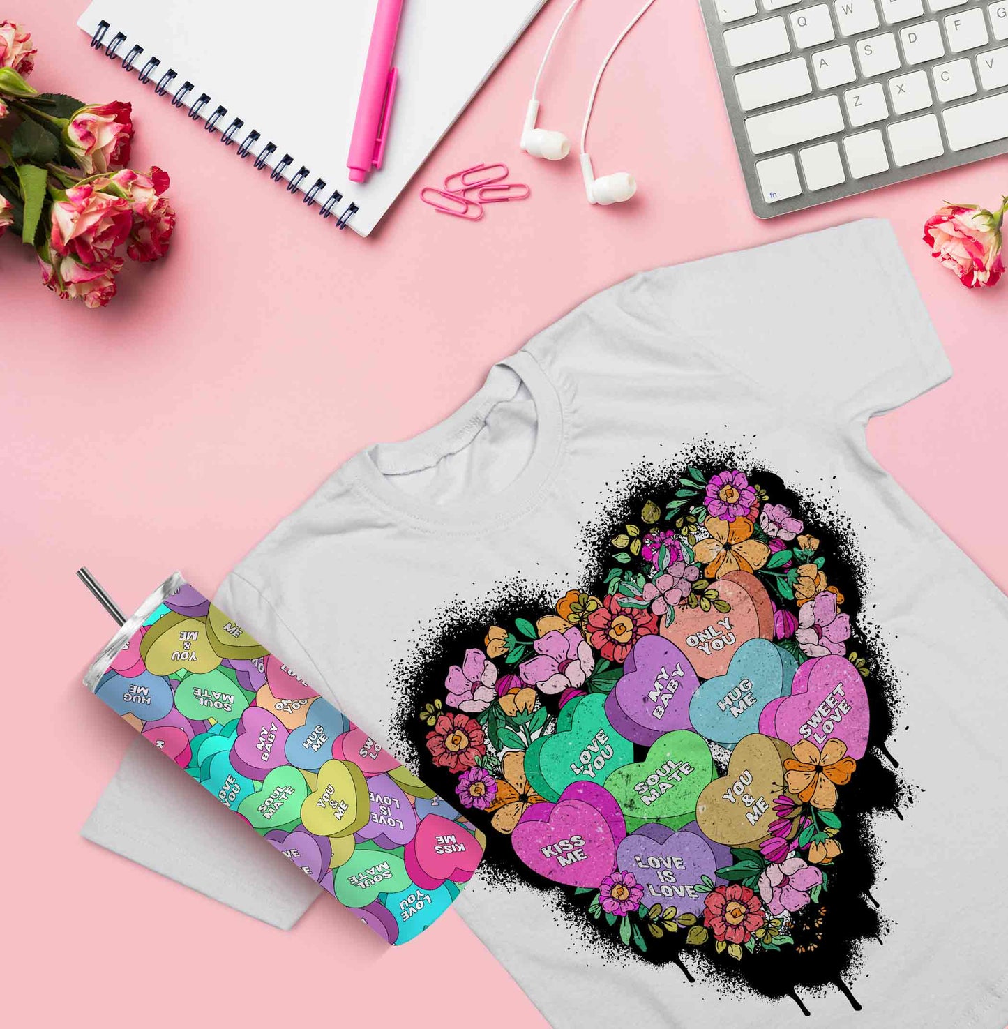 Valentines Day Png Conversation Hearts T-shirt Design Valentines Day Png Conversation Hearts Tumbler Design Design Seamless Digital Paper