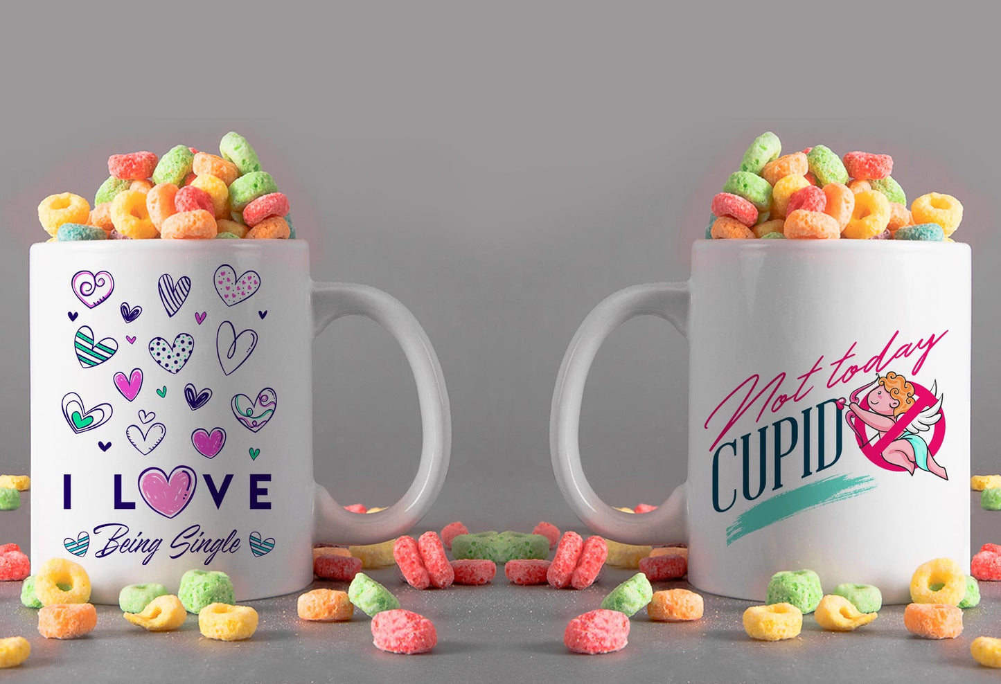 10 VALENTINES DAY for SINGLES Mug Template Designs for Sublimation Printing Anti Valentines Day Mug for single Friend