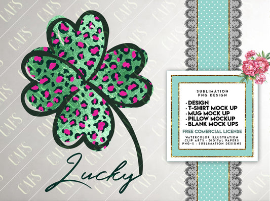 Clover PNG Sublimation Design Lucky