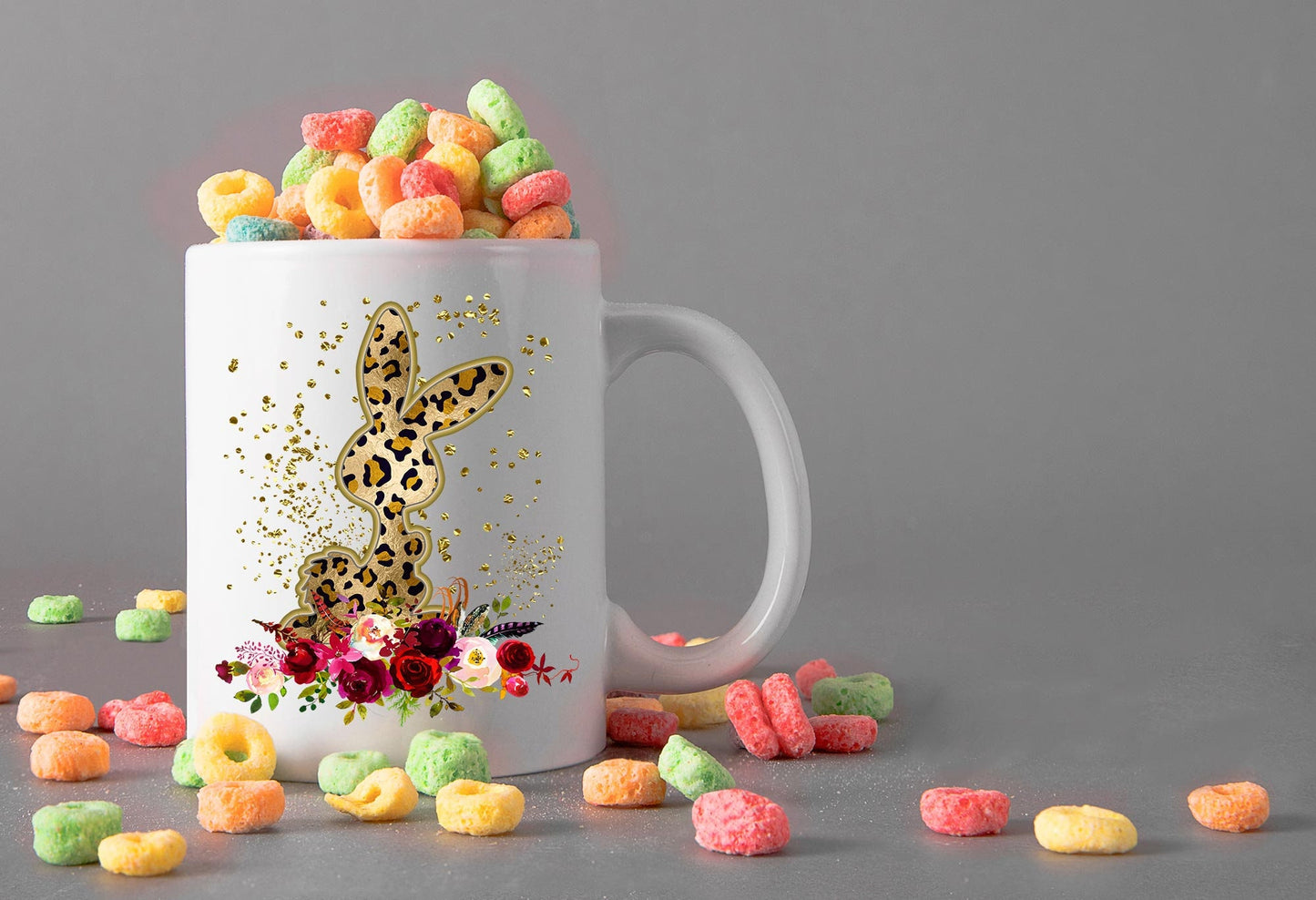 EASTER Bunny Sublimation Design for Sublimation Printing - GOLDEN Leopard BUNNY -  Easter Sublimation template design Easter  Sublimation