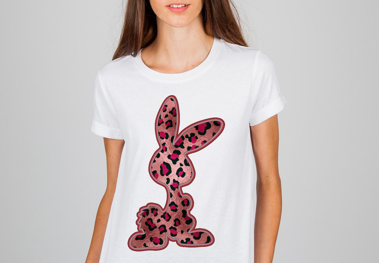 EASTER LOVE Bunny Sublimation Design for Sublimation Printing Love Easter Bunny Rose Gold