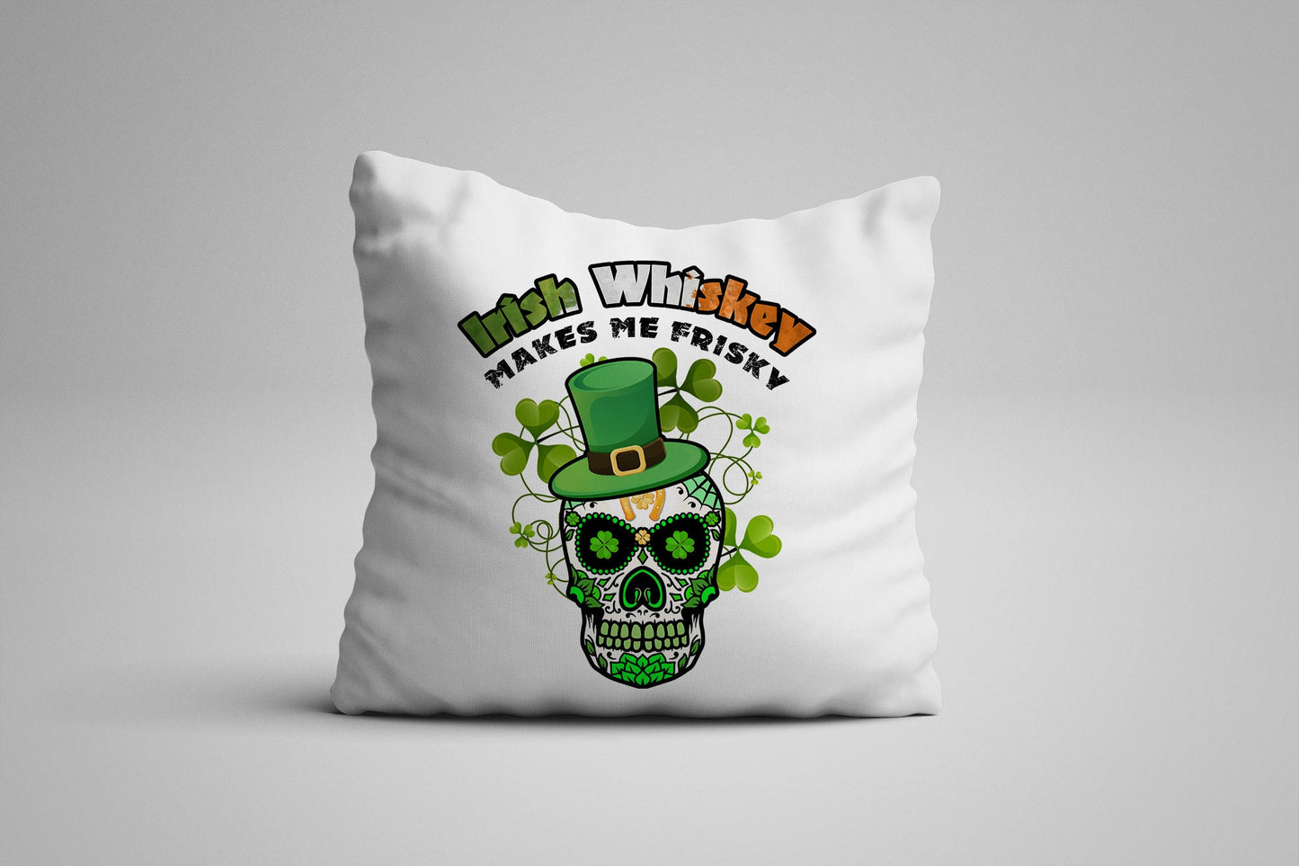 St. Patricks Day - Irish Whiskey Makes Me Frisky - Sublimation Digital Design PNG Design Download, Sublimation Template