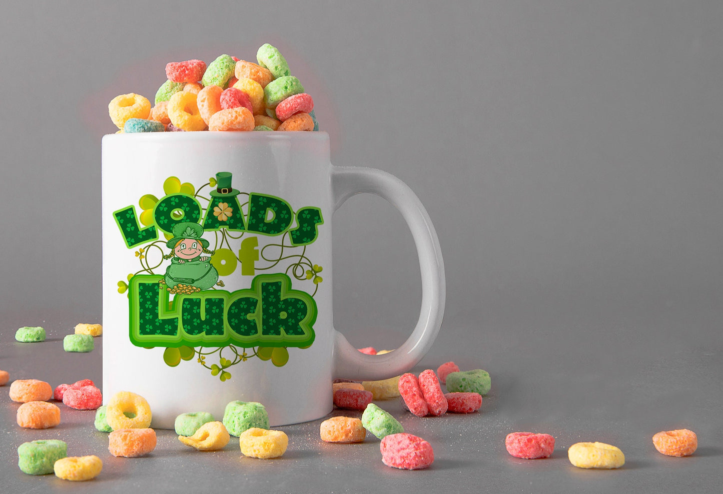 St. Patricks Day - Loads of LUCK - Sublimation Digital Design PNG Design Download, Sublimation Template T shirt, Mug Digital Template