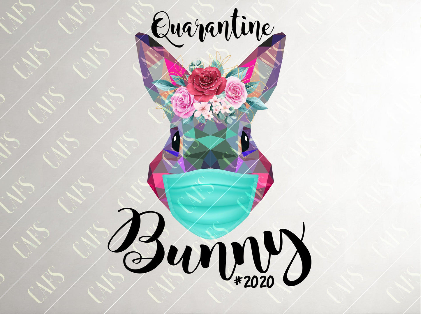 Sublimation Design EASTER QUARANTINE BUNNY Sublimation Digital Easter Quatantine Bunny Quarantine Sublimation Design Png Quarantine Easter