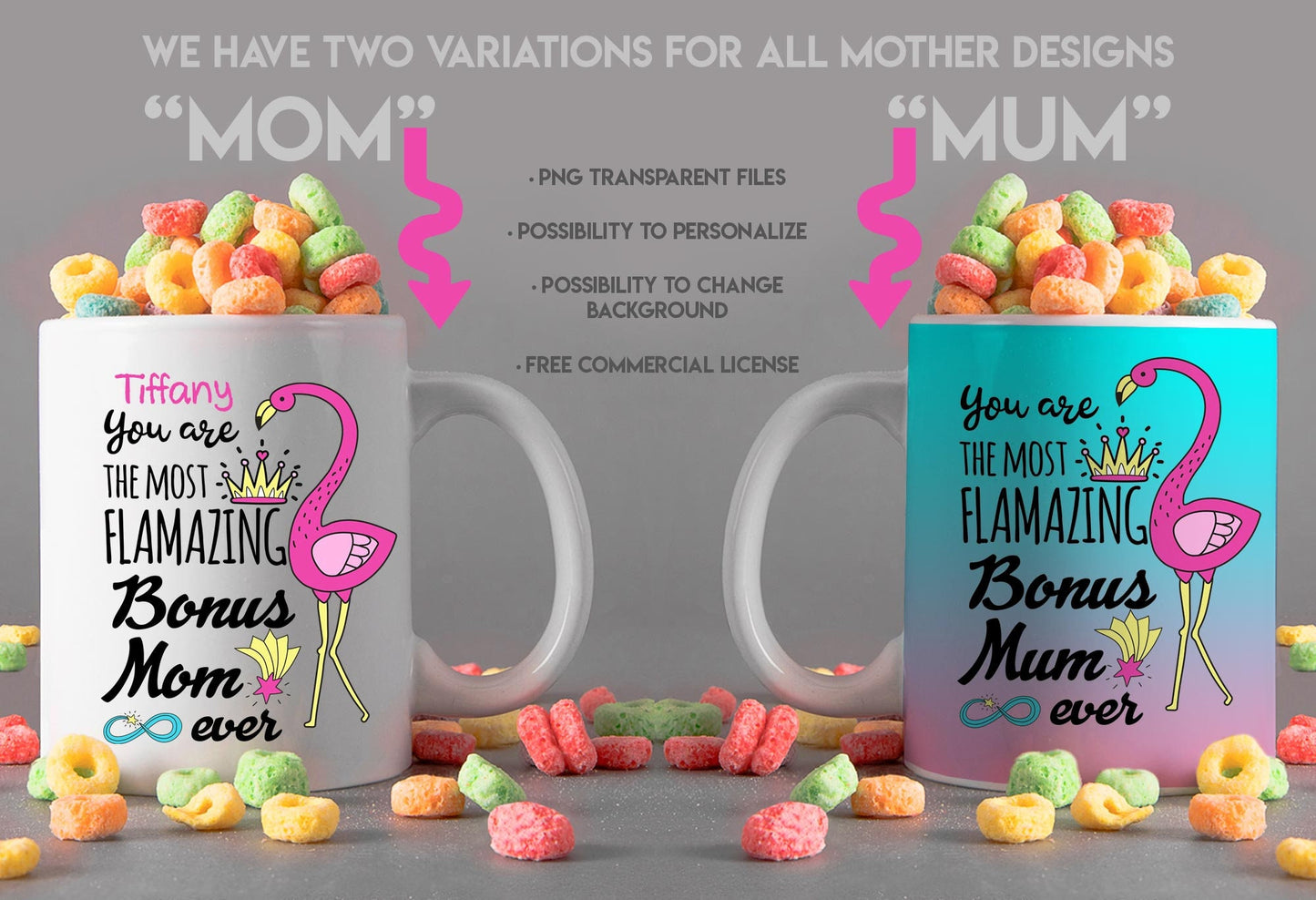 10 MOTHERS DAY Stepmom Bonus Mum Mug Template Design for Sublimation Printing Mug Stepmom Mug Bonus Mom Stepmum Sublimation tempalte design