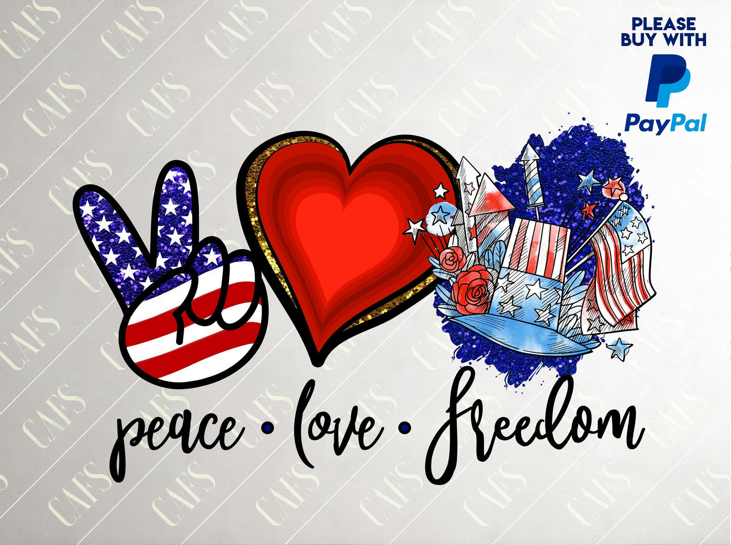 Peace Love Freedom Png Design