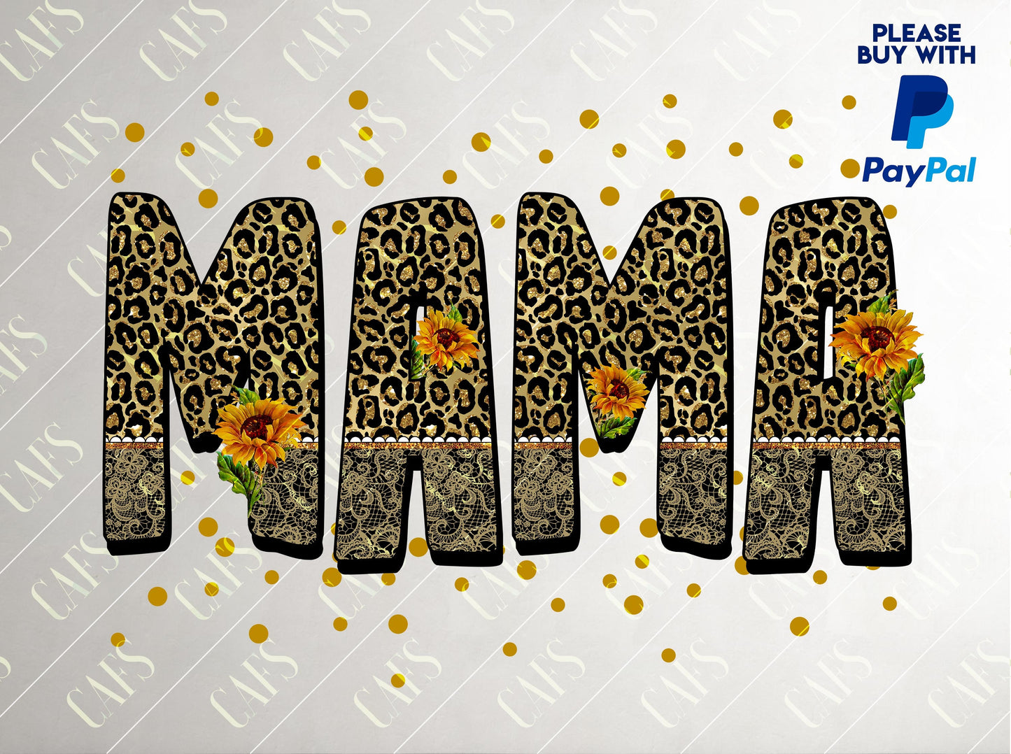 MAMA Leopard Sunflower Template Design for Sublimation Printing Happy Mothers Day Tshirt Mom Mug Mother Sublimation tempalte design Mama