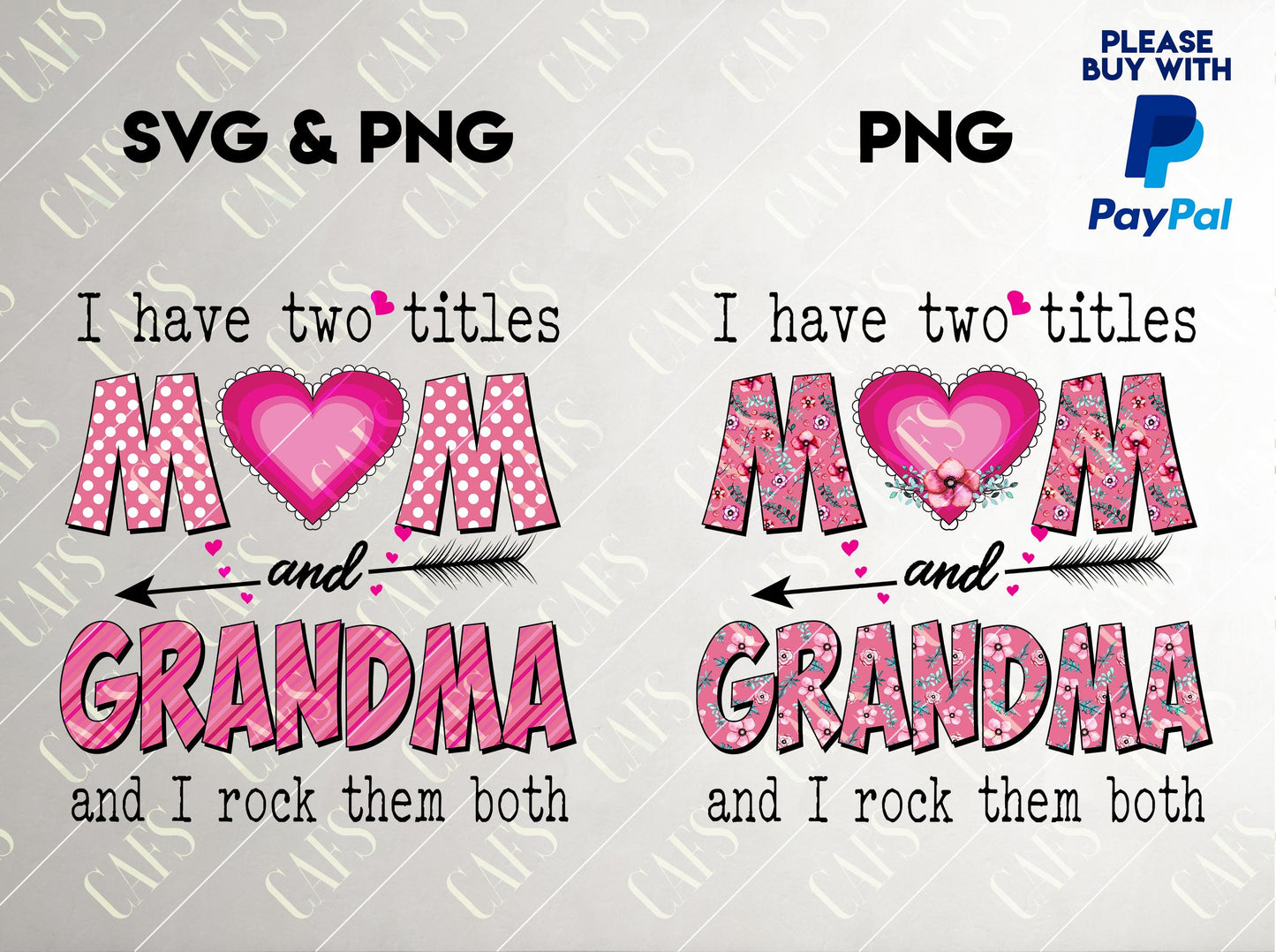 MOTHERS DAY I have two titles Mom and Grandma and I Rock them both Template Design for Sublimation Printing Mom Mug Sublimation design SVG