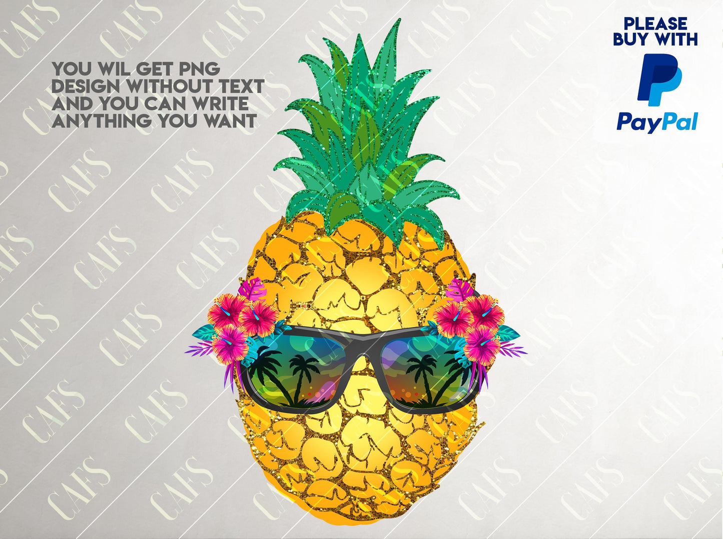 Summer Sublimation Design Hello Summer Digital PNG Summer Pineapple Sublimation Summer Design Summer PNG Summer DTG Design Summer Digital