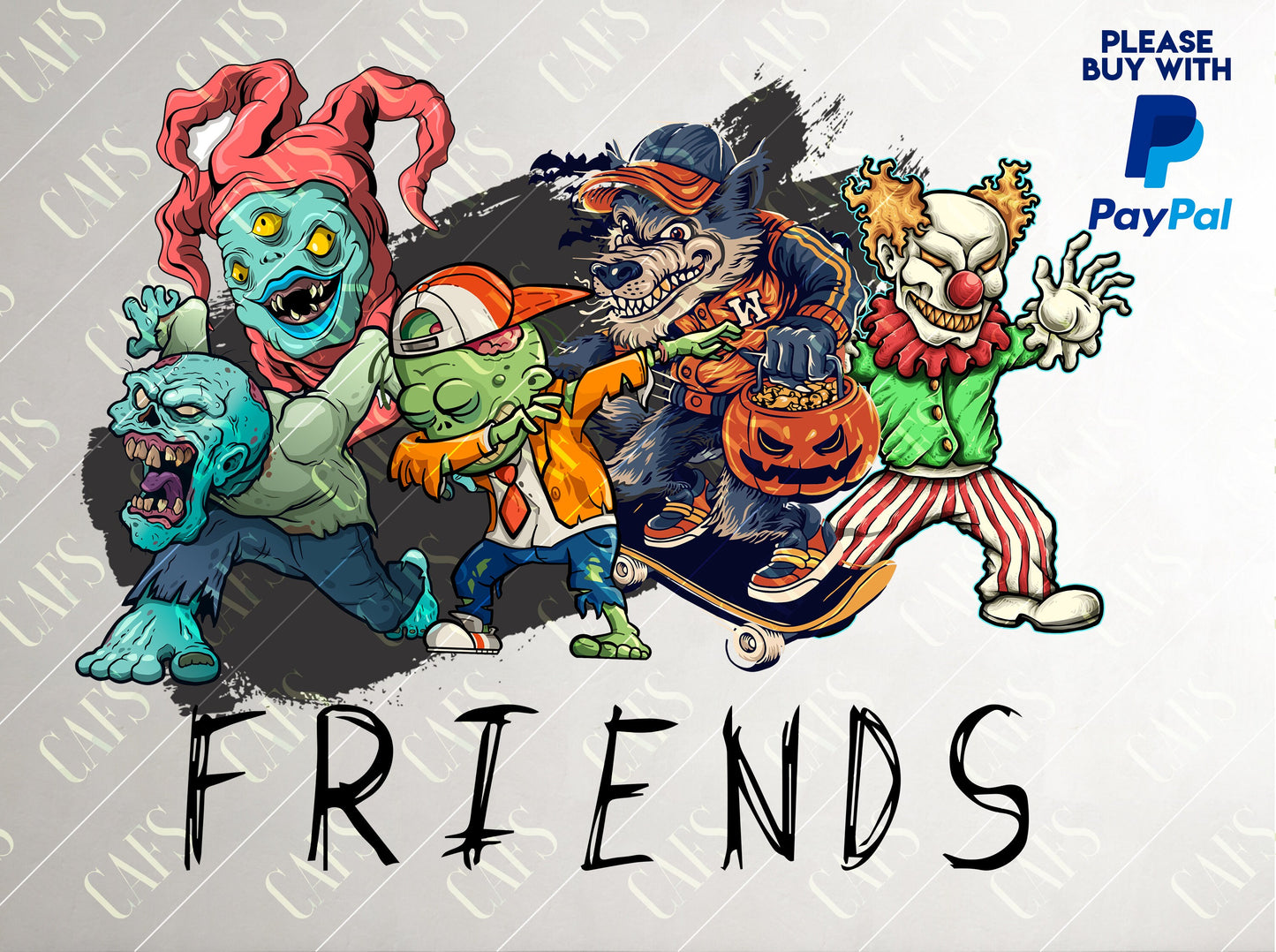 HALLOWEEN Design FRIENDS Sublimation Png Design Png Halloween FRIENDS Png Halloween Sublimation Friends Halloween Friends Design Digital Png