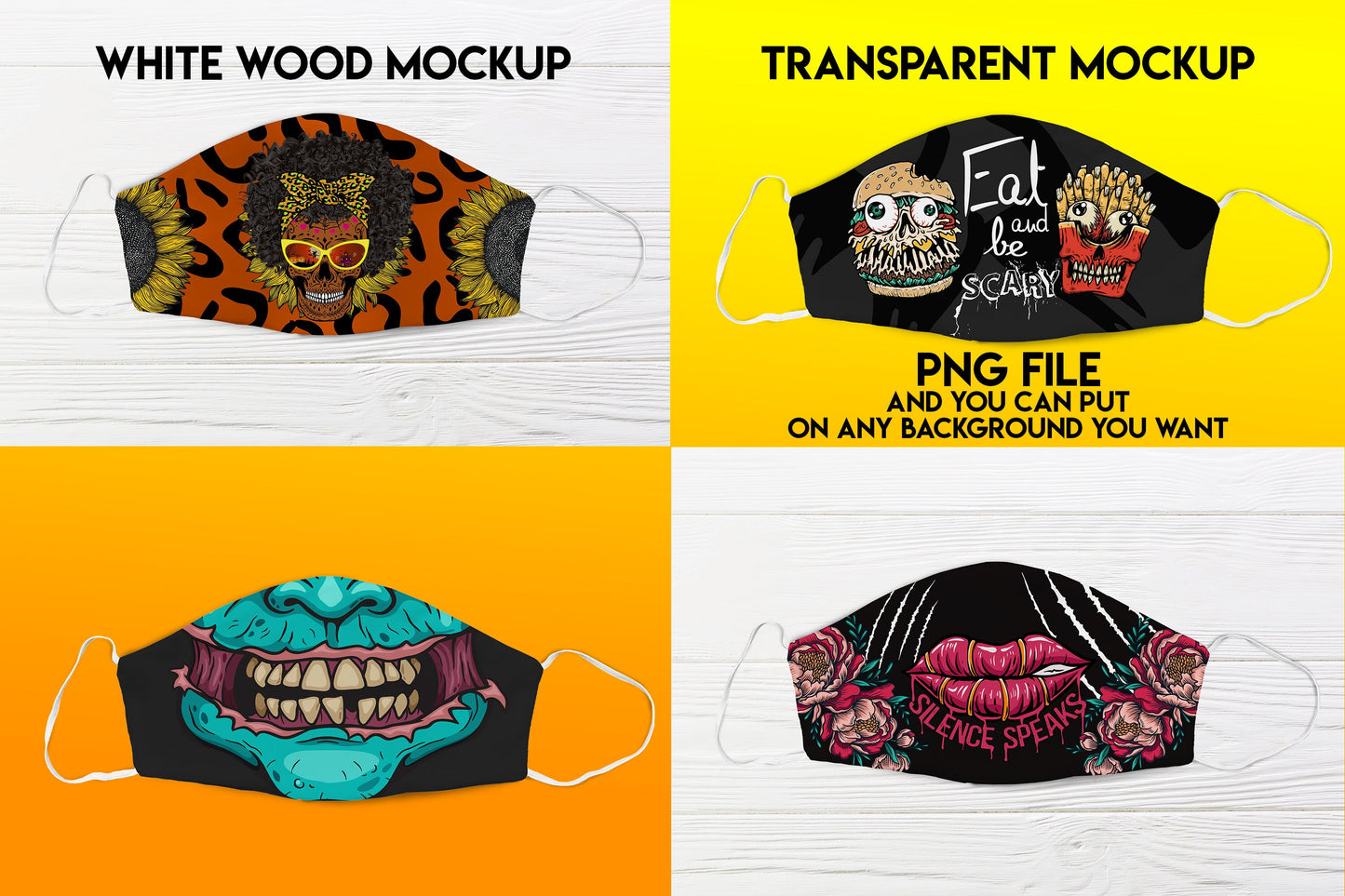 Halloween Face Mask Designs Facemask Sublimation Halloween Design Template Png Designs