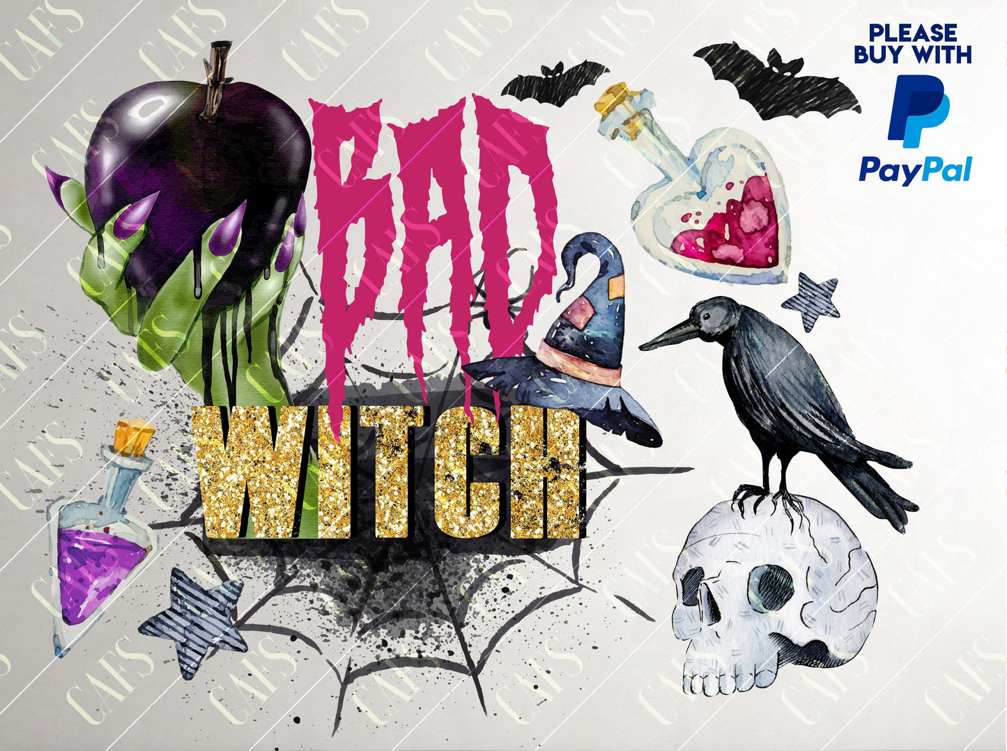 HALLOWEEN Design BAD WITCH Sublimation Png Design Png Halloween Bad Witch Png Halloween Sublimation Bad Witch Halloween Design Digital Png